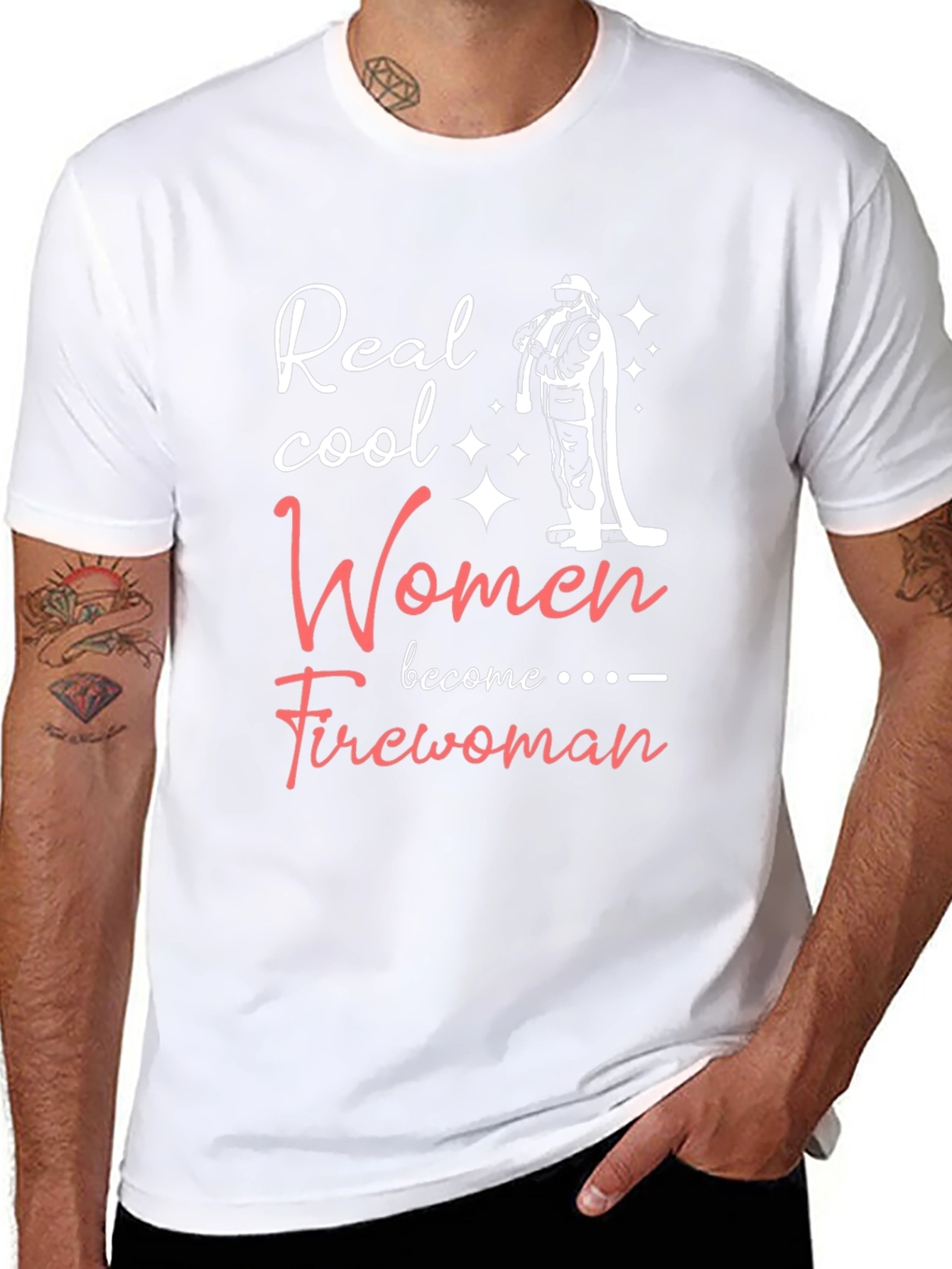 Real Cool Women Become Firewoman T-Shirt
