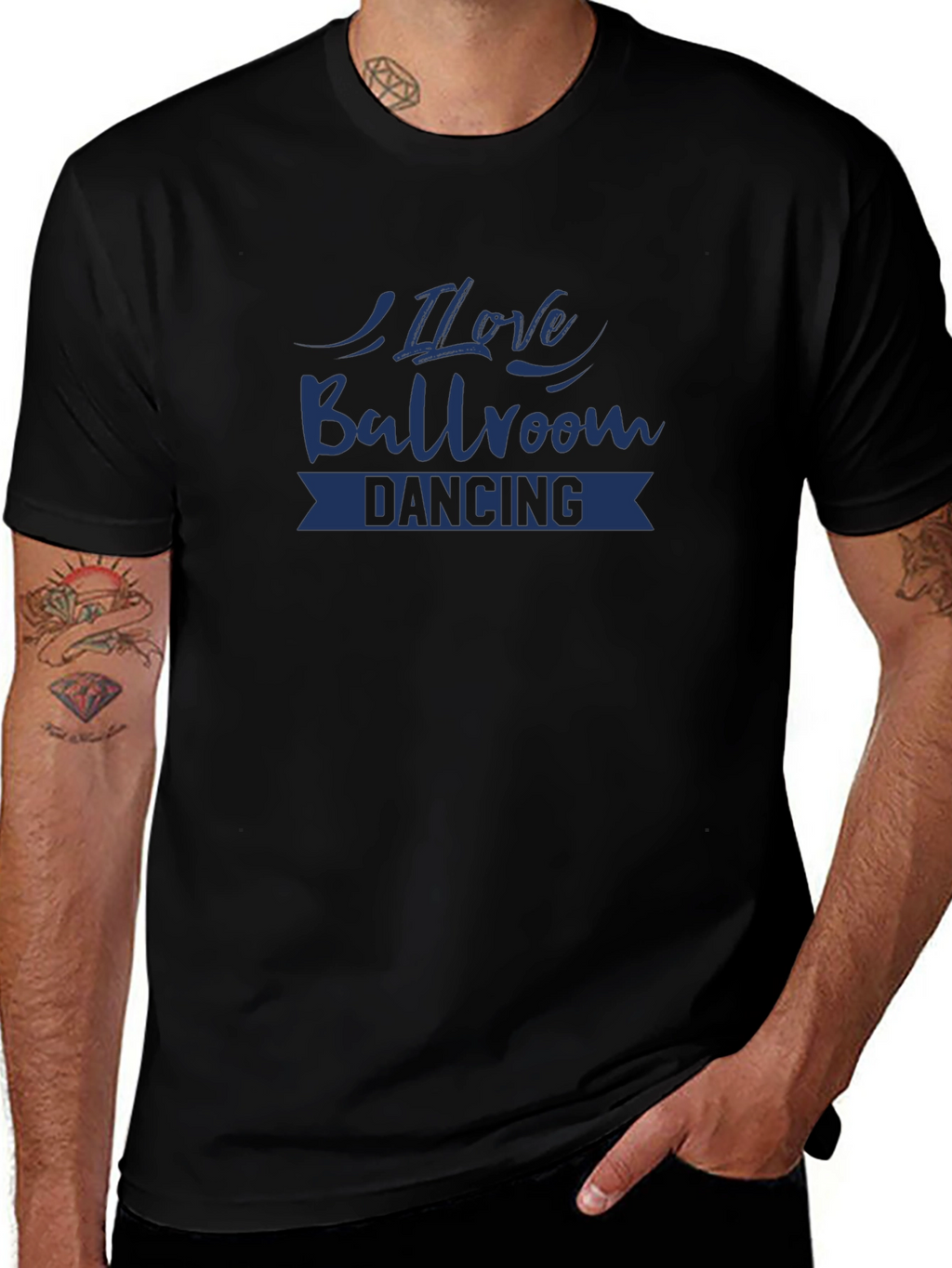 I Love Ballroom Dancing Black T-Shirt