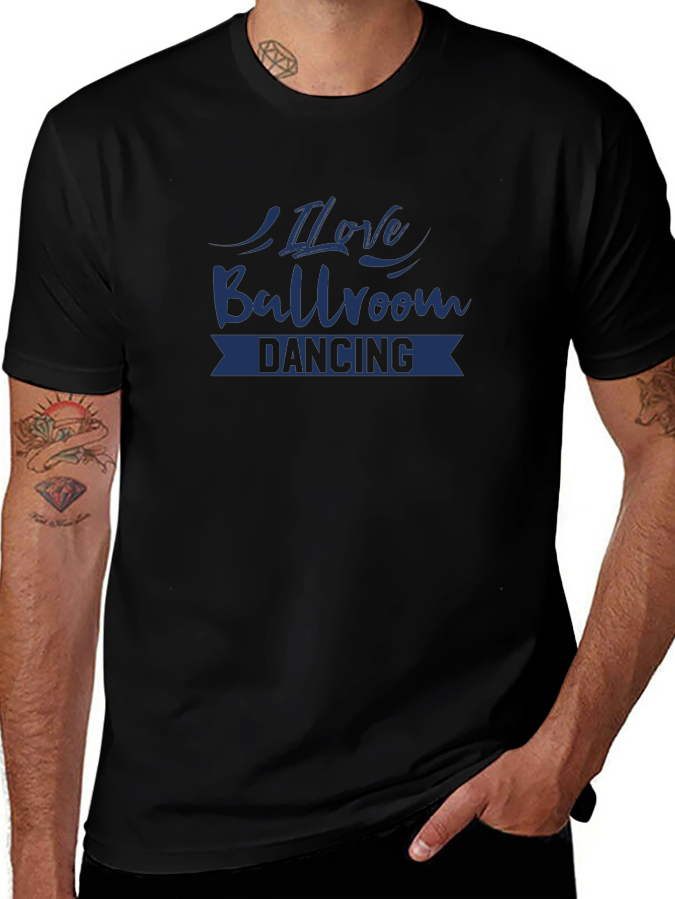I Love Ballroom Dancing Black T-Shirt