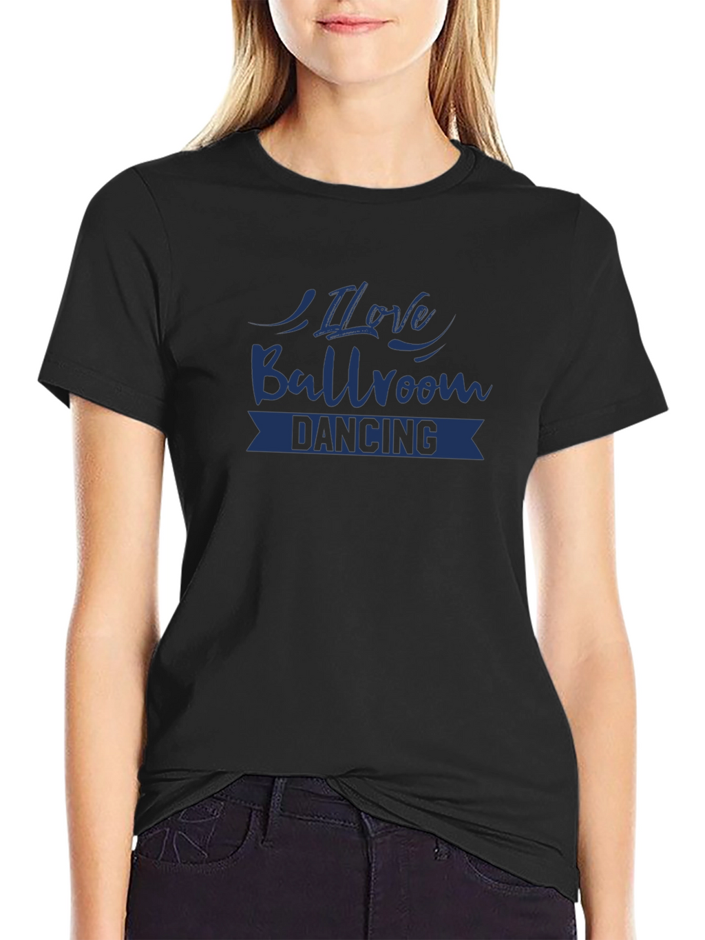 I Love Ballroom Dancing Black T-Shirt
