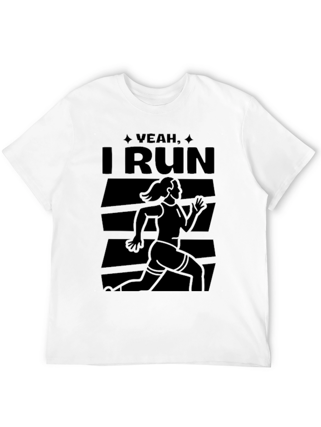 Yeah I Run - Black Graphic Tee