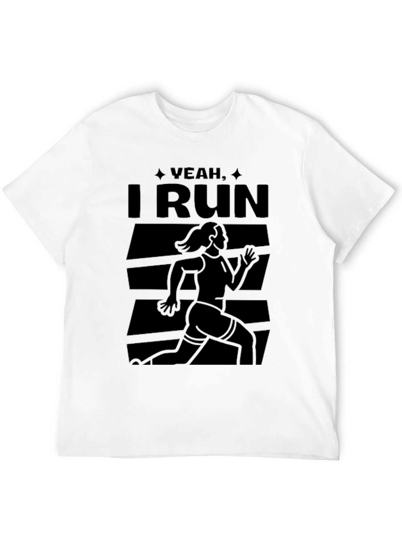 Yeah I Run - Black Graphic Tee