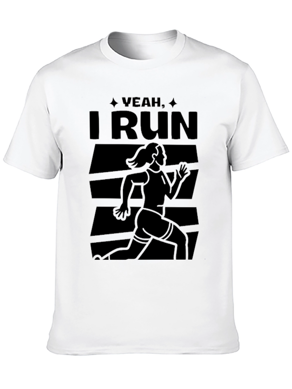 Yeah I Run - Black Graphic Tee