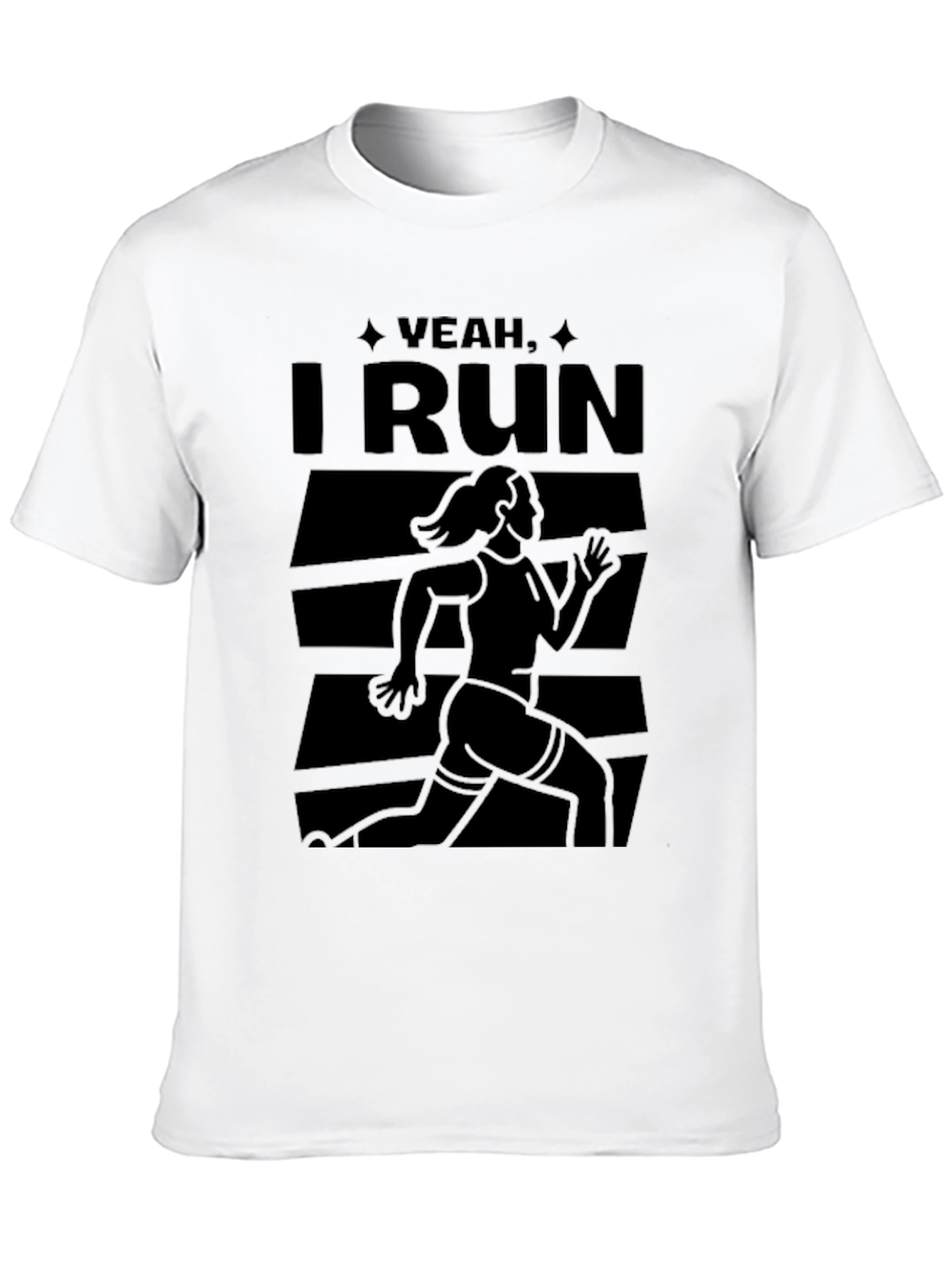 Yeah I Run - Black Graphic Tee