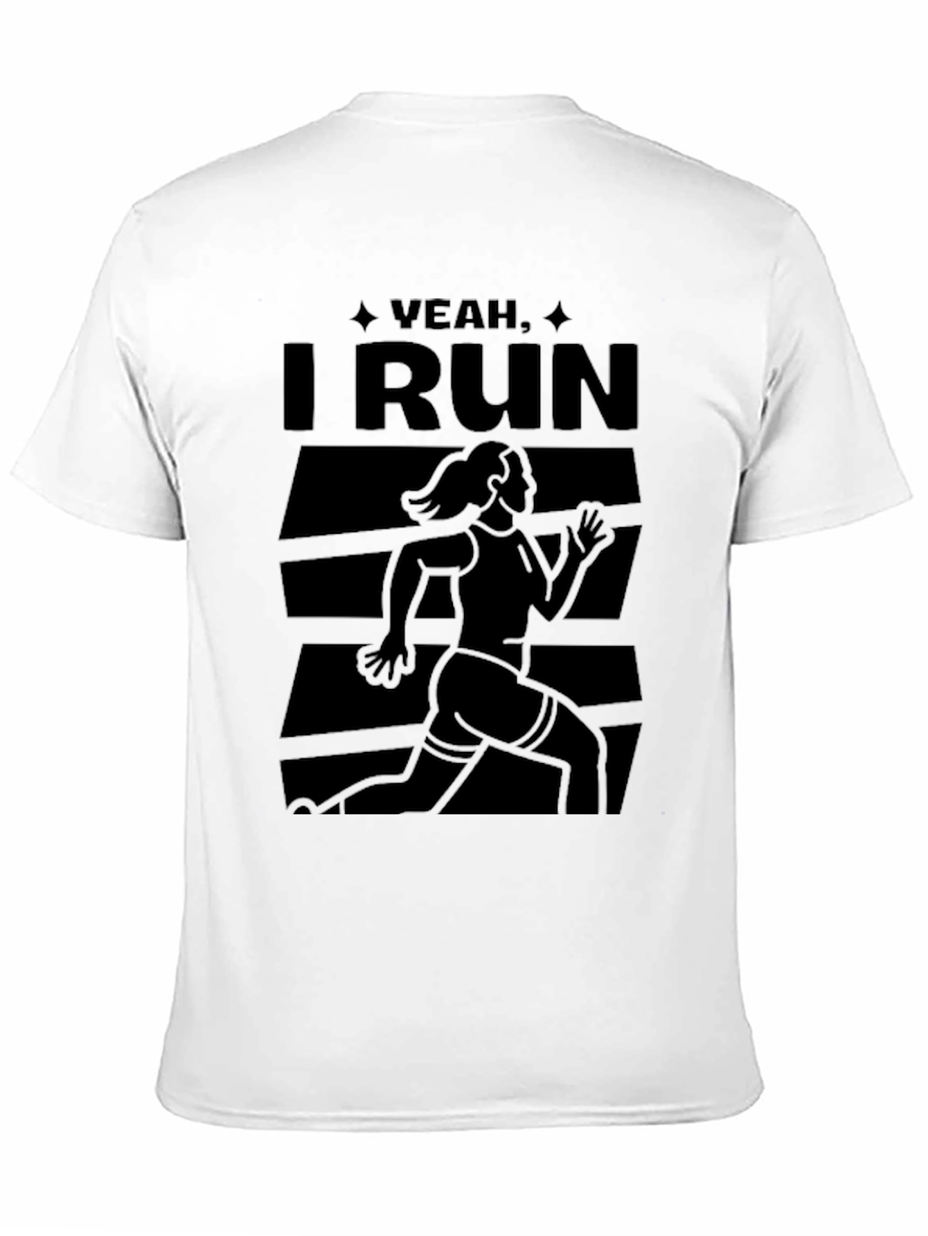 Yeah I Run - Black Graphic Tee