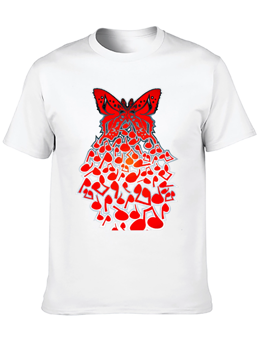 Butterfly Music Note Graphic T-Shirt