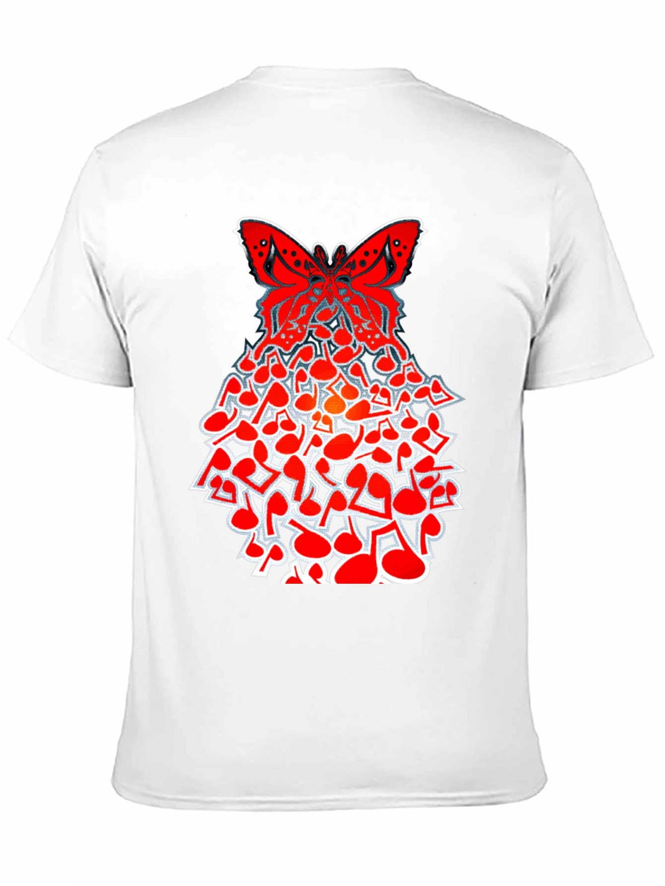 Butterfly Music Note Graphic T-Shirt