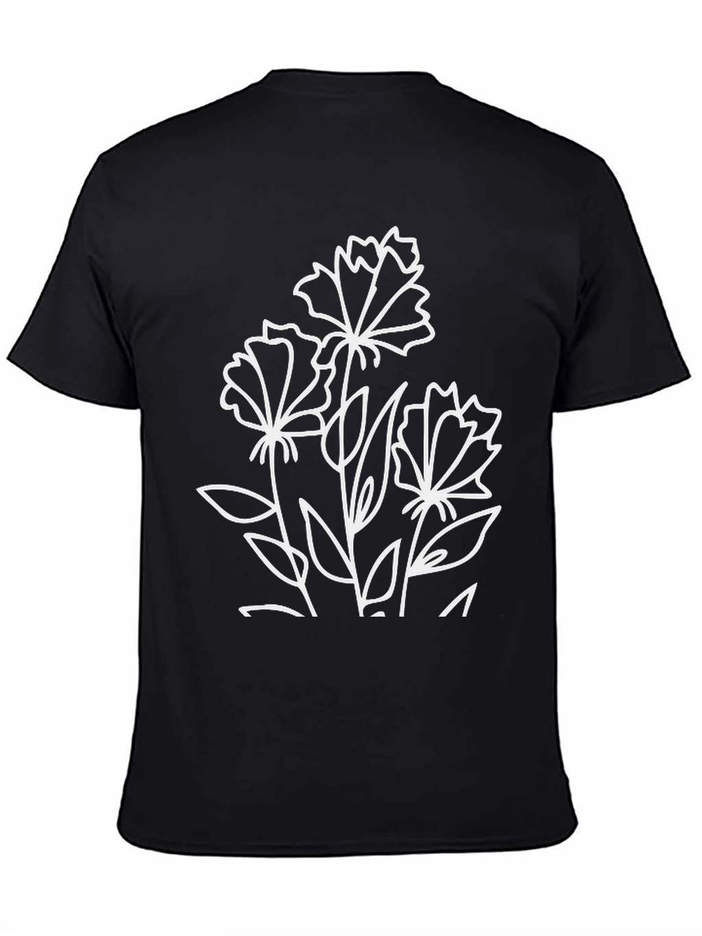 Floral Graphic Black T-Shirt