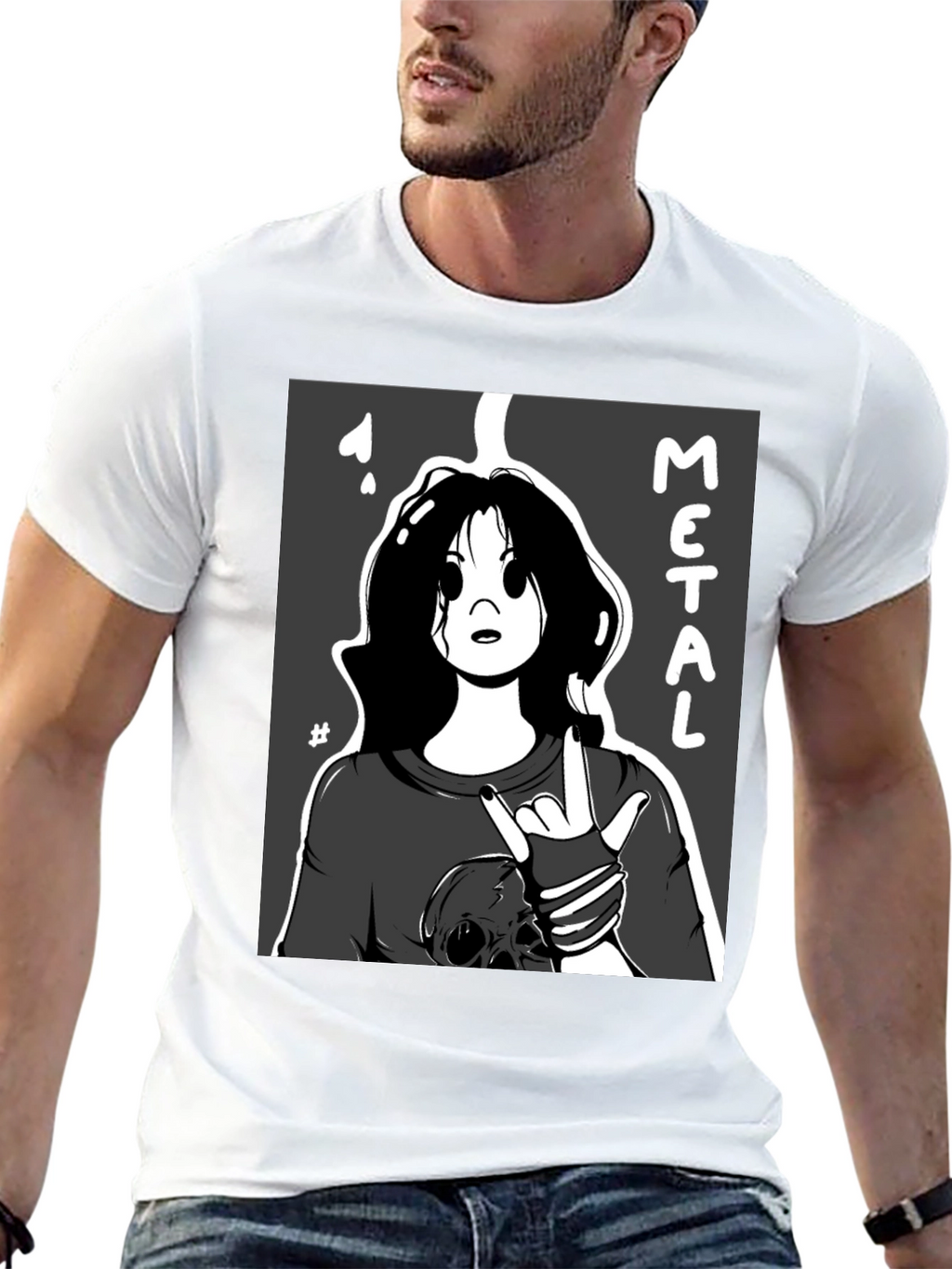 Metal Cartoon Graphic Tee