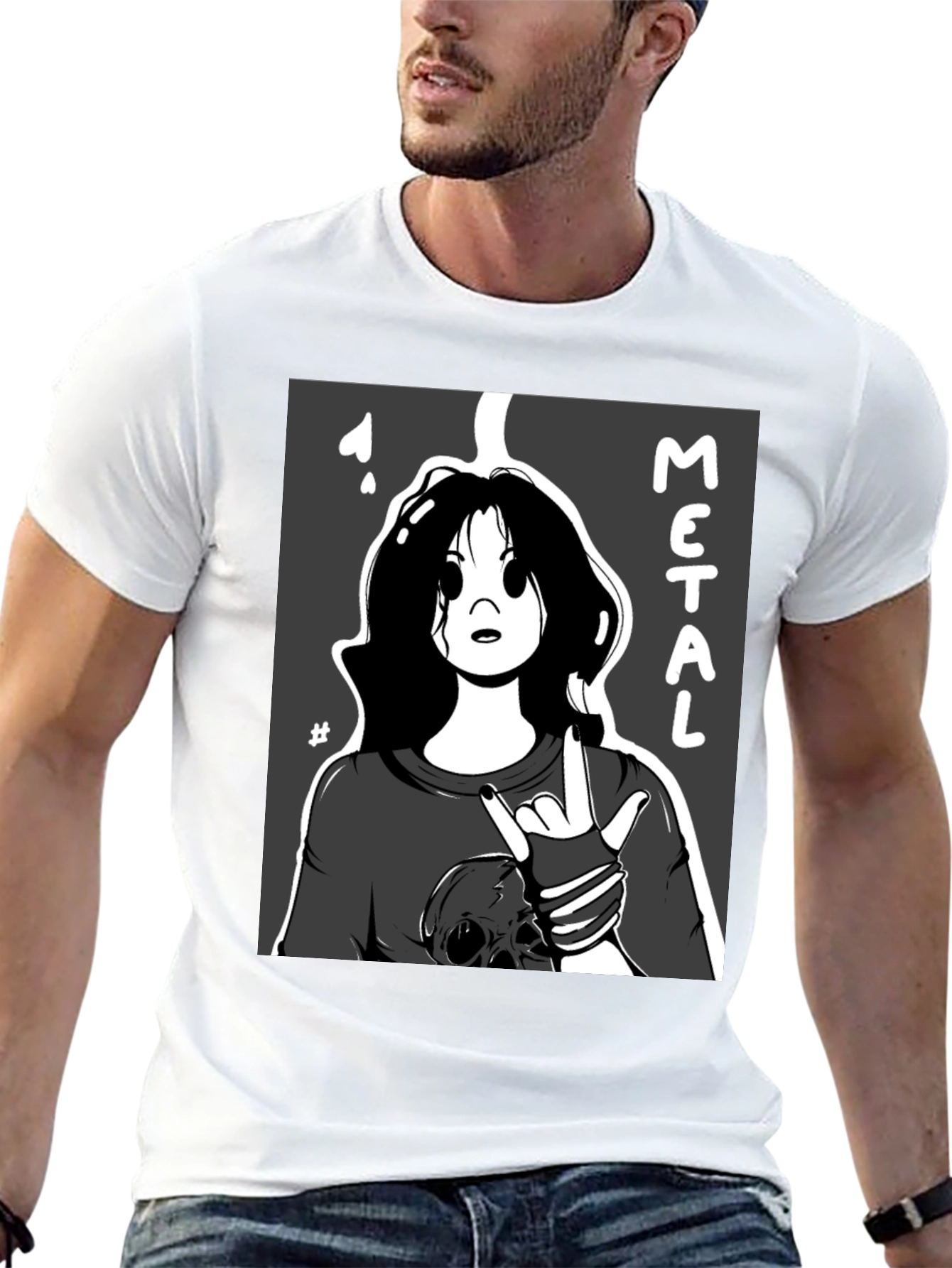 Metal Cartoon Graphic Tee