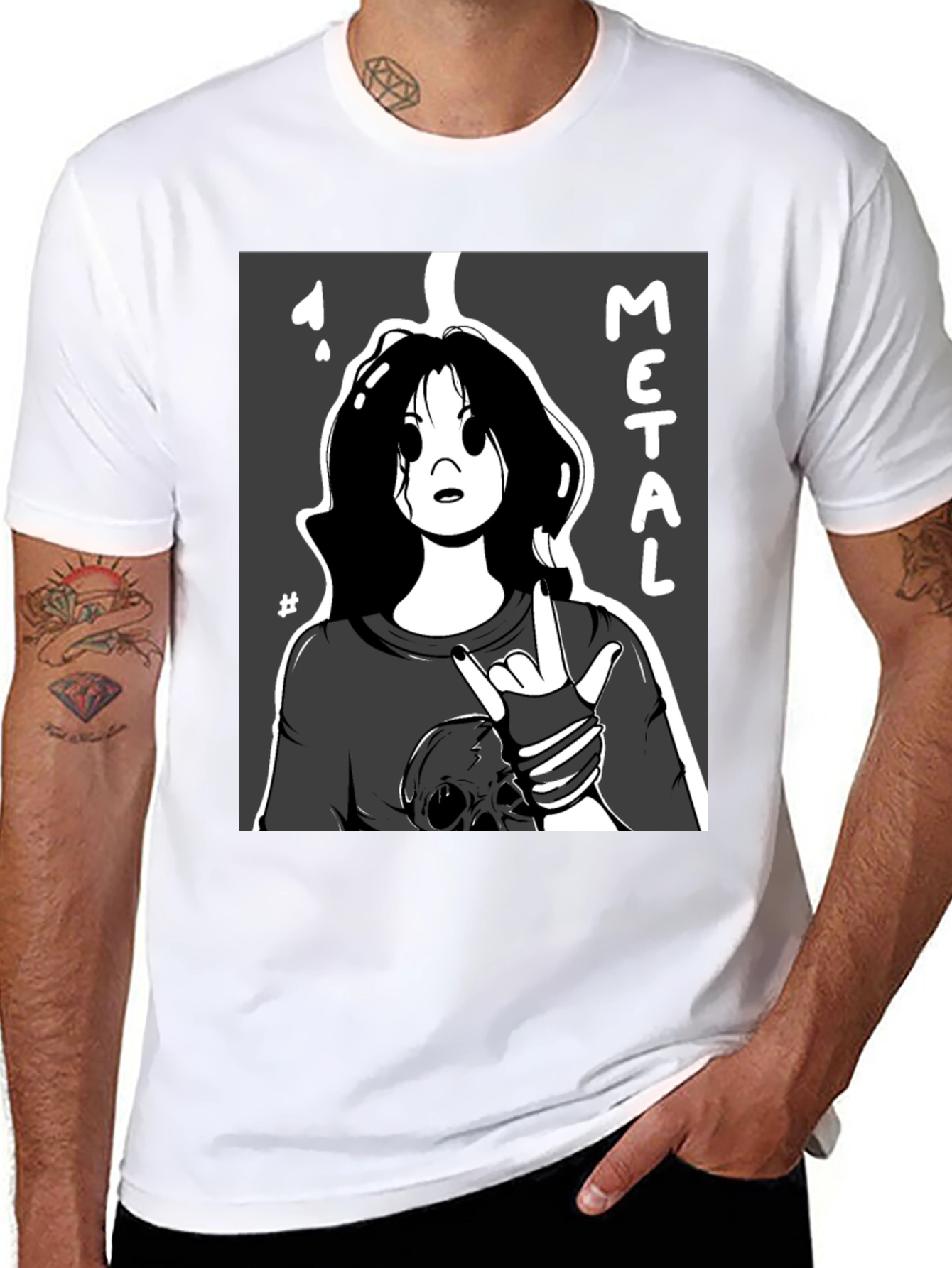 Metal Cartoon Graphic Tee