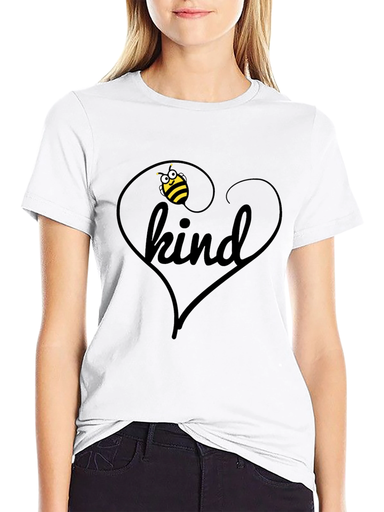 Be Kind Bee Heart T-Shirt - Soft Cotton Tee