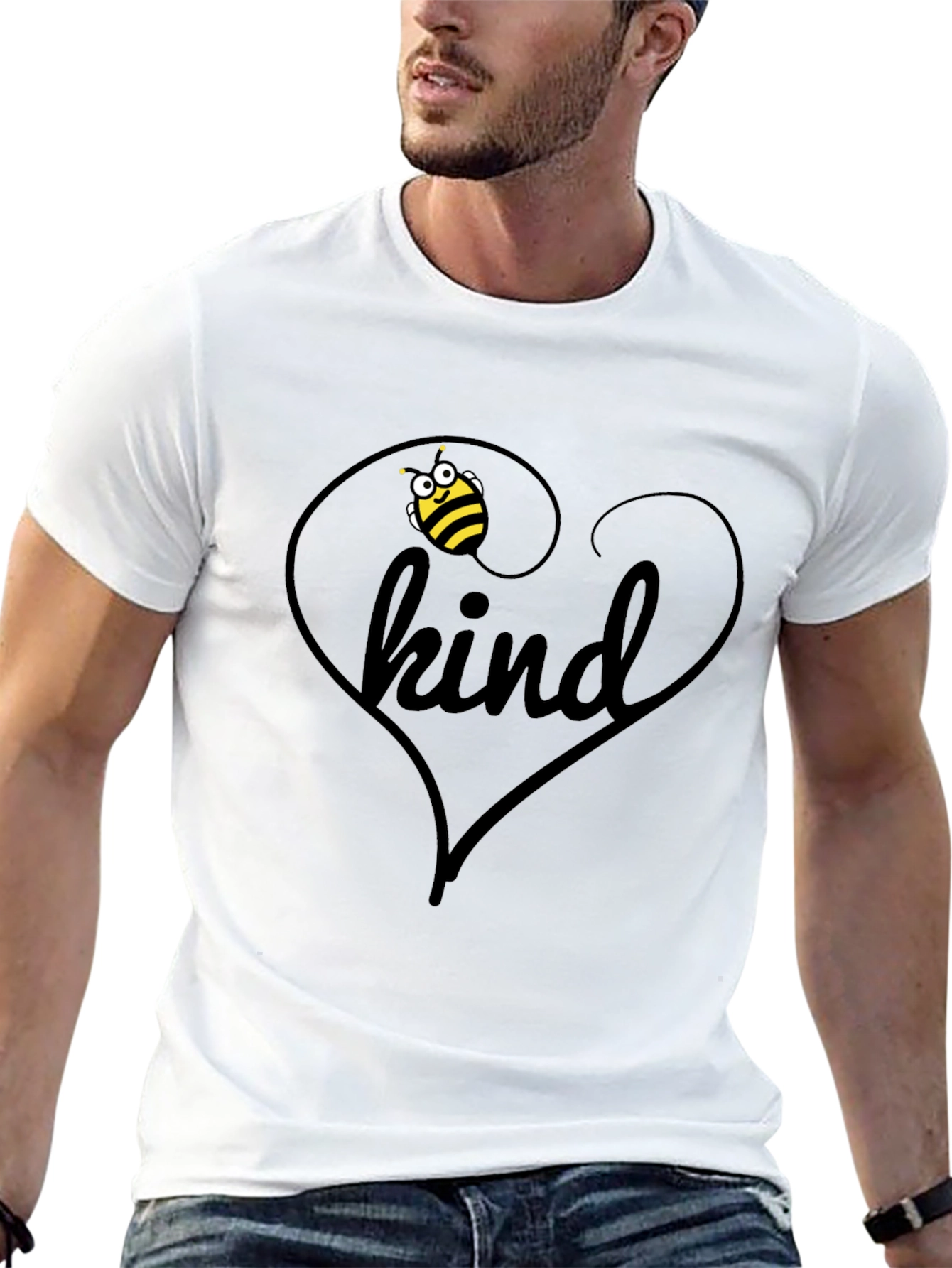 Be Kind Bee Heart T-Shirt - Soft Cotton Tee