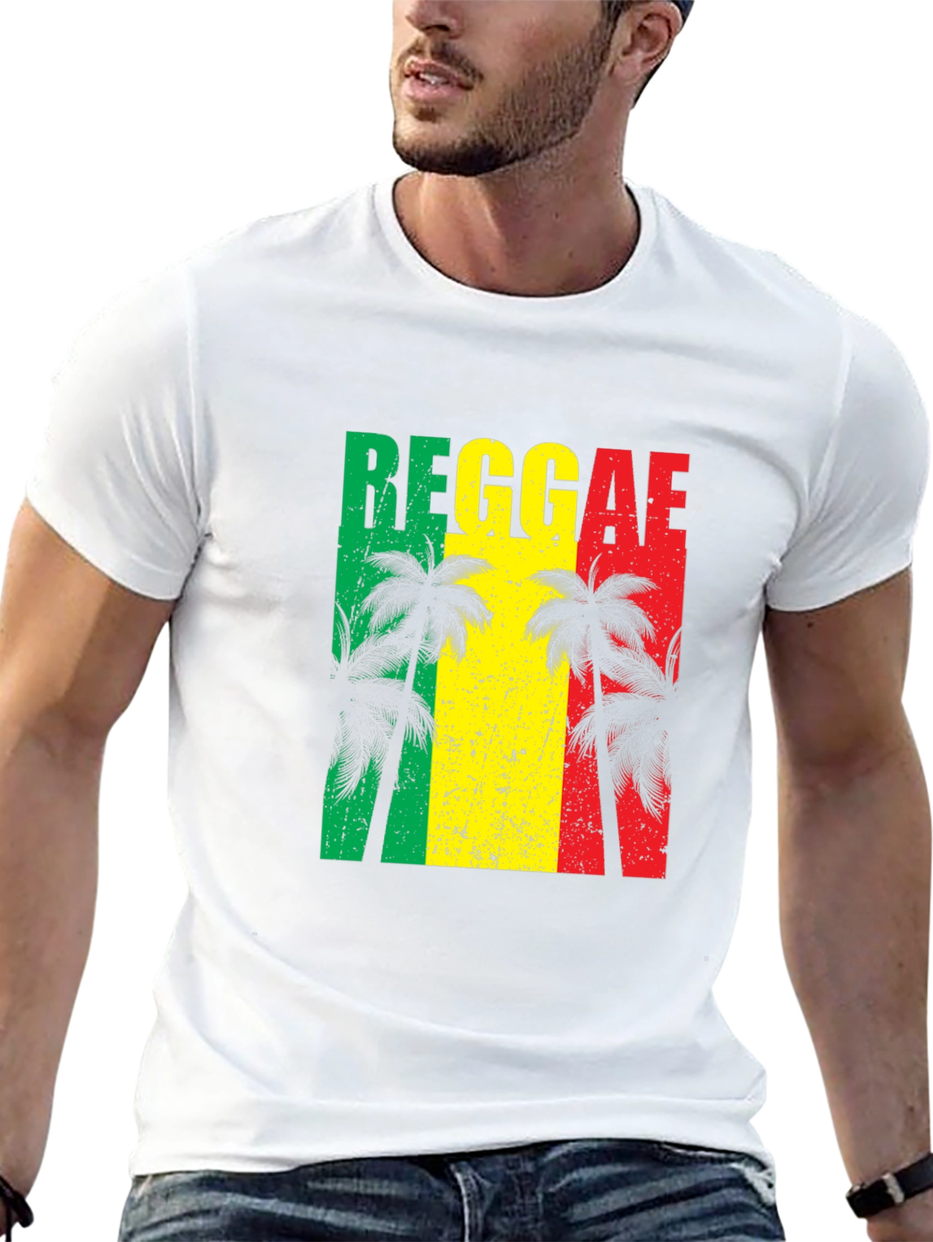 Reggae Vibes T-Shirt - Tropical Palm Tree Design
