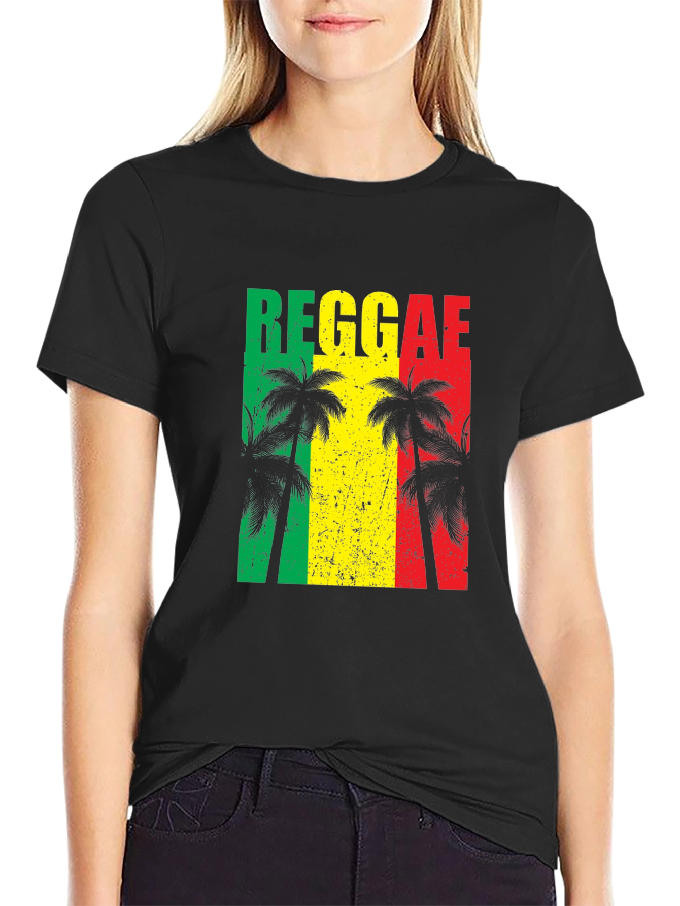 Reggae Vibes T-Shirt - Tropical Palm Tree Design