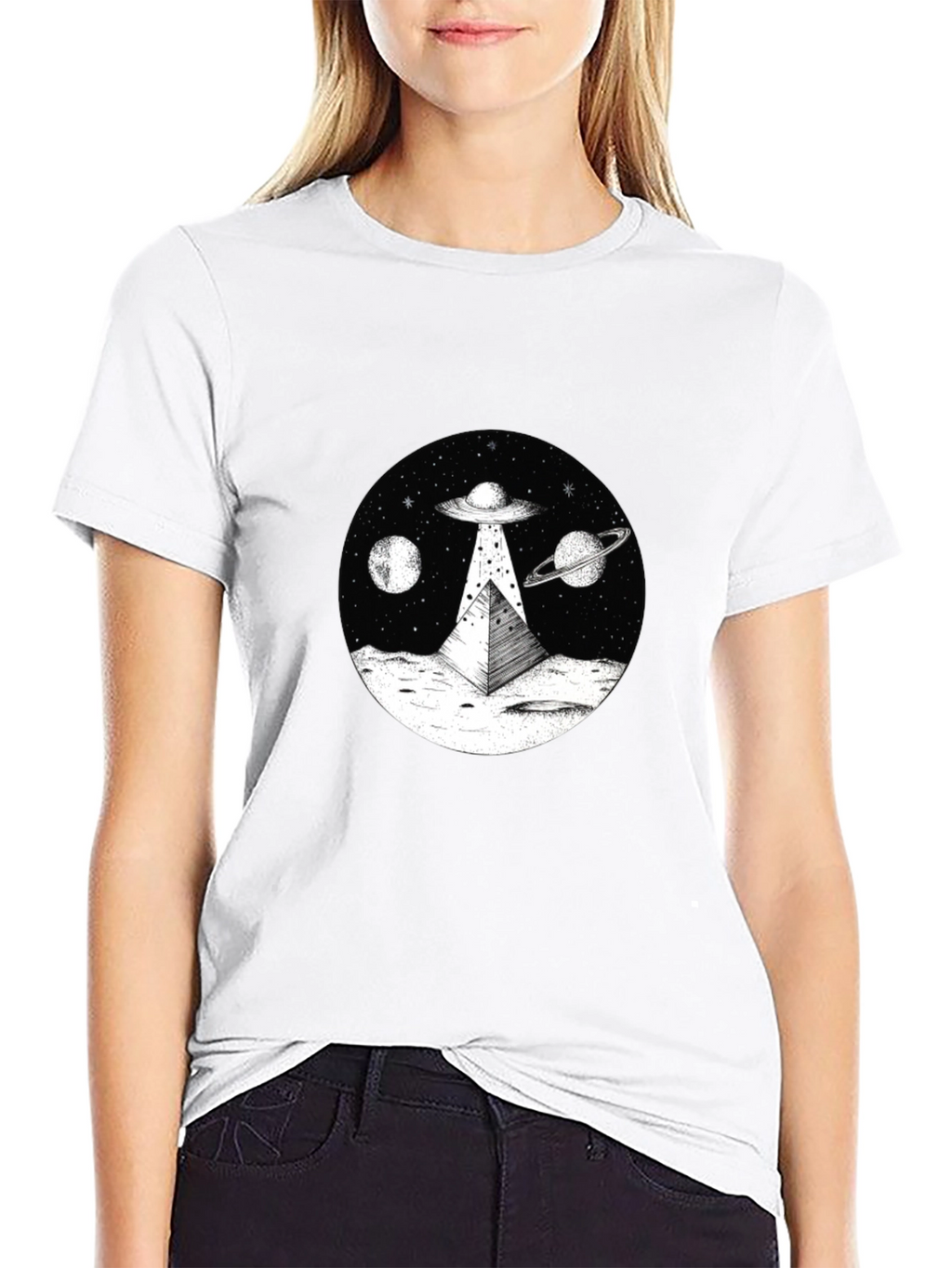 UFO Pyramid T-Shirt - Extraterrestrial Graphic Tee