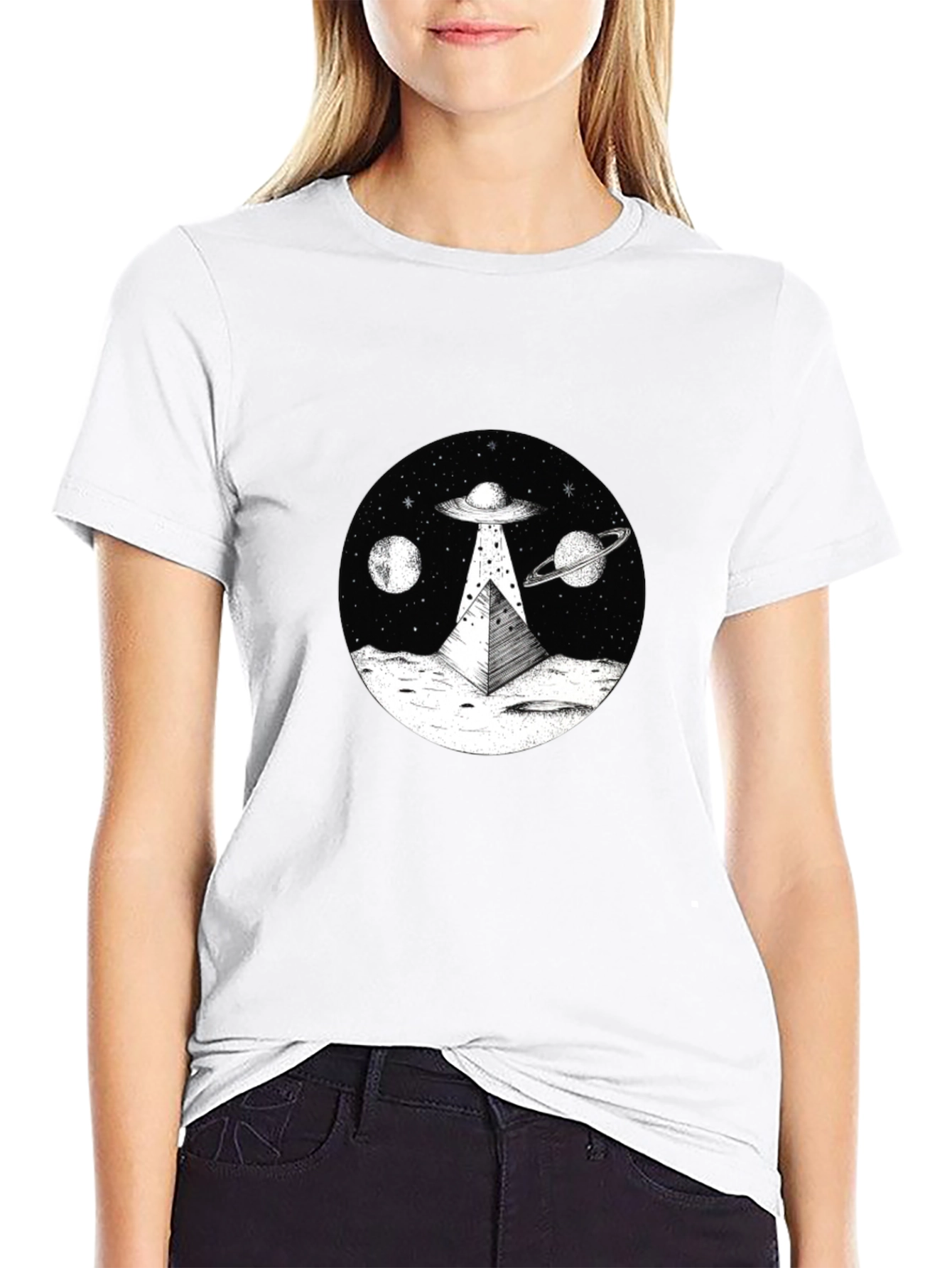 UFO Pyramid T-Shirt - Extraterrestrial Graphic Tee