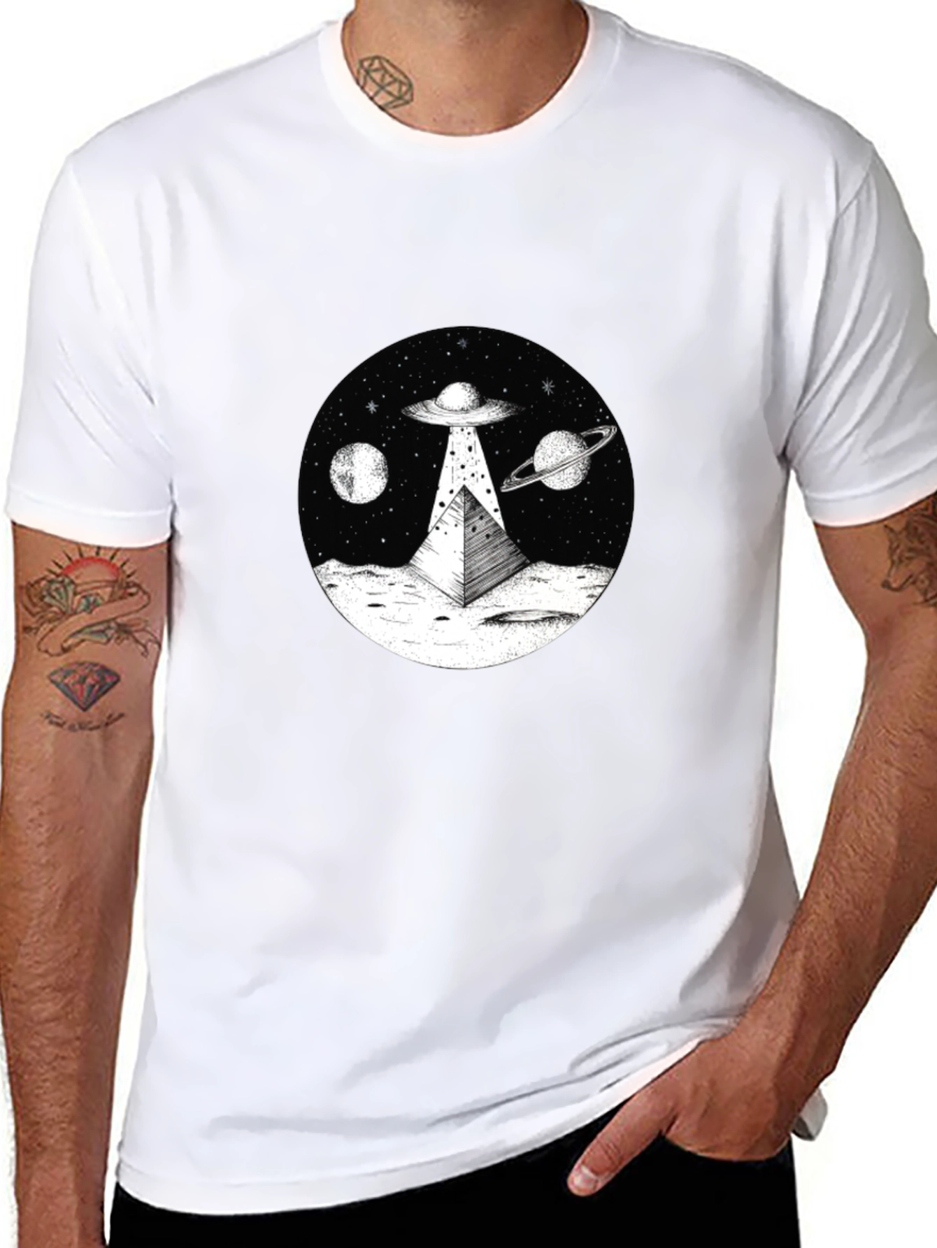 UFO Pyramid T-Shirt - Extraterrestrial Graphic Tee