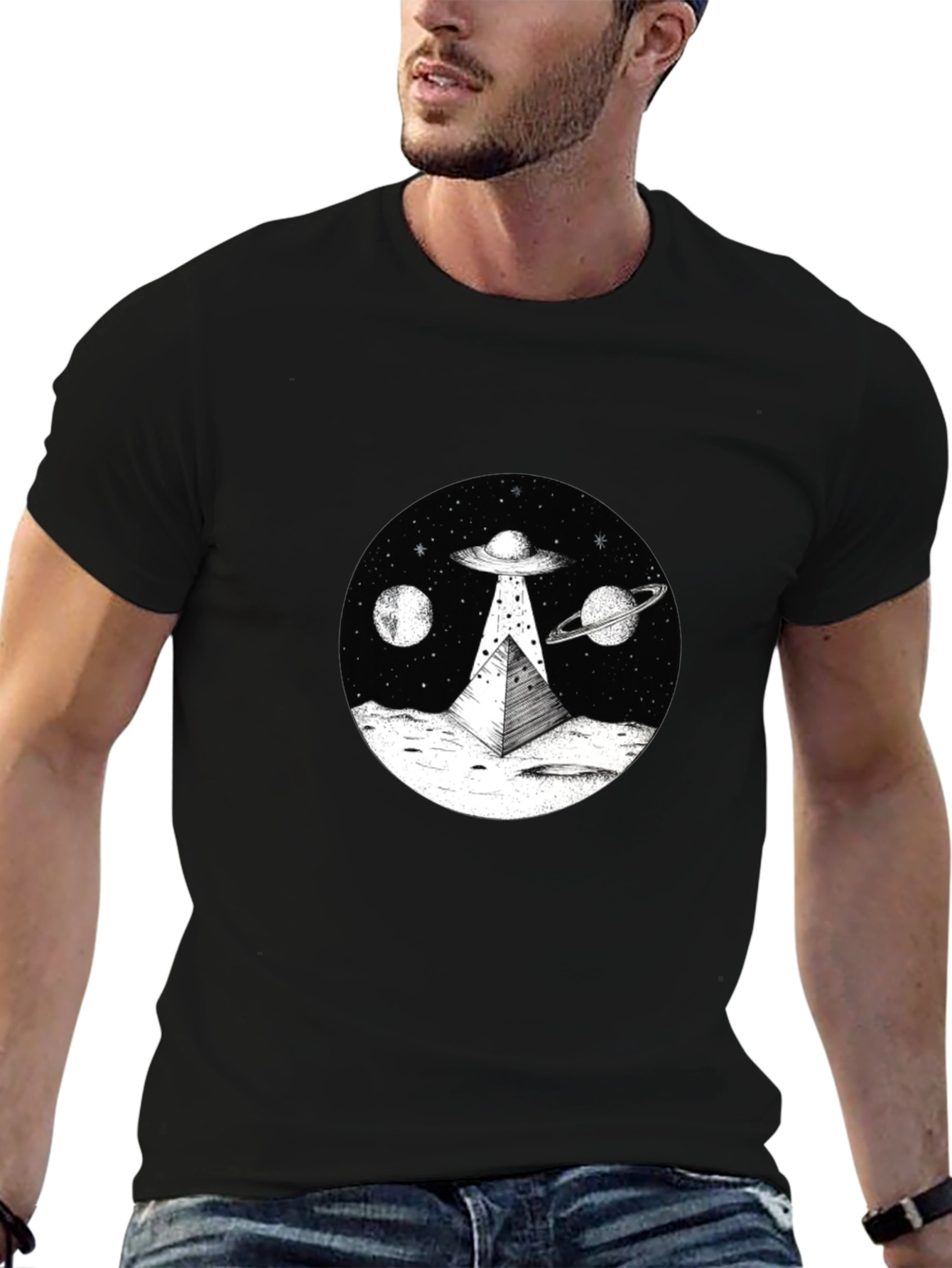 UFO Pyramid T-Shirt - Extraterrestrial Graphic Tee