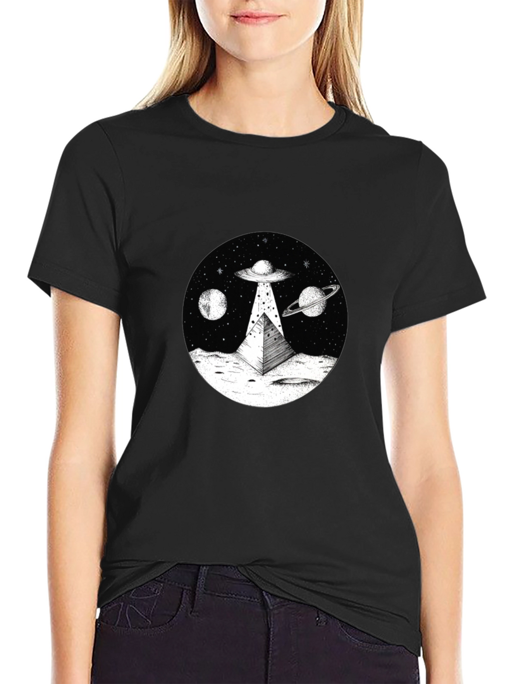 UFO Pyramid T-Shirt - Extraterrestrial Graphic Tee