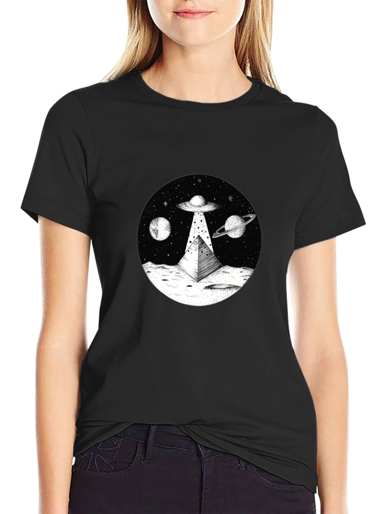 UFO Pyramid T-Shirt - Extraterrestrial Graphic Tee