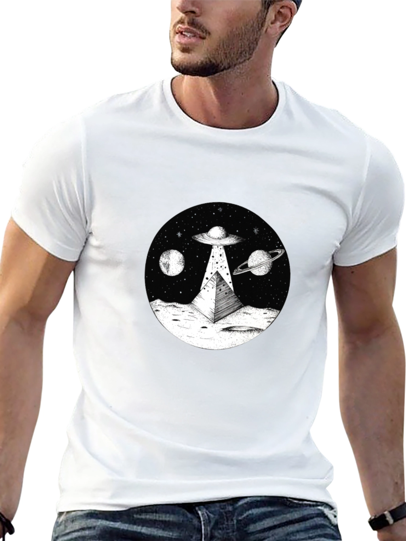 UFO Pyramid T-Shirt - Extraterrestrial Graphic Tee