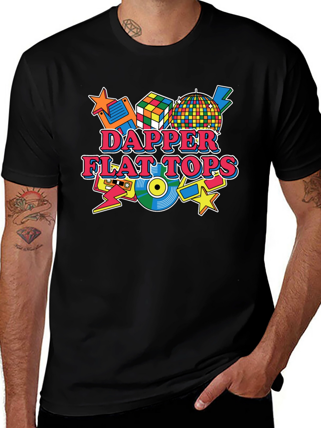 Dapper Flat Tops Retro Style Graphic Tee