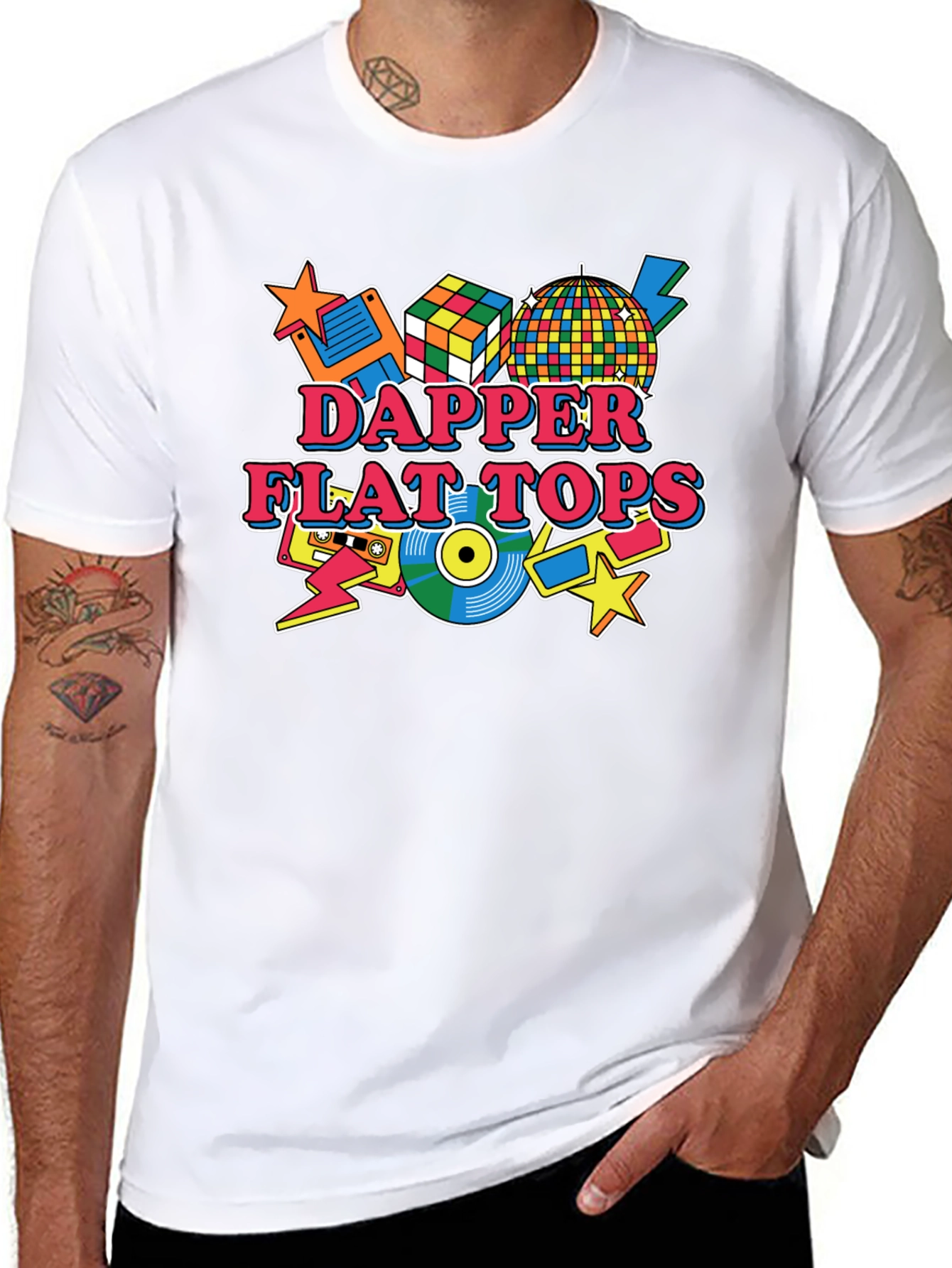 Dapper Flat Tops Retro Style Graphic Tee