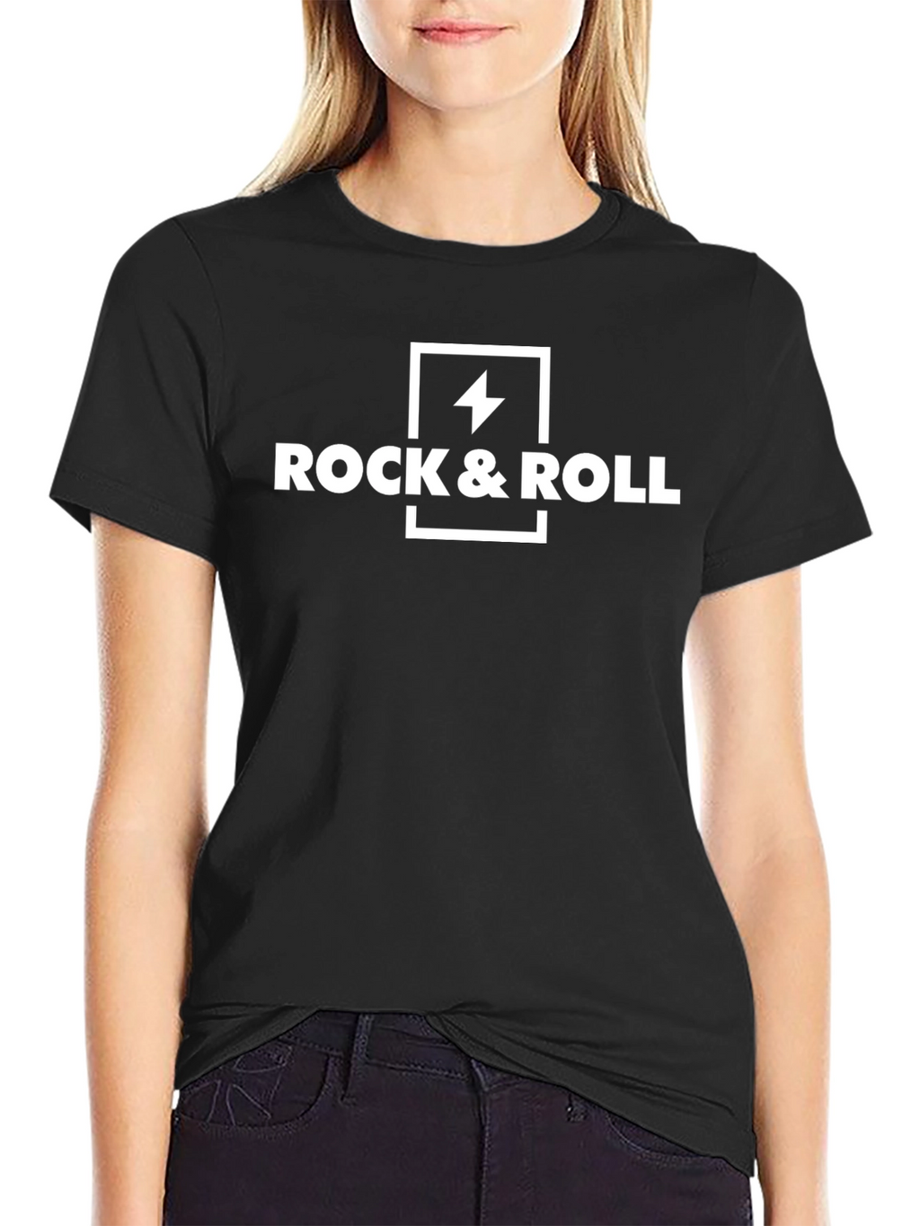 Rock & Roll Black Graphic T-Shirt