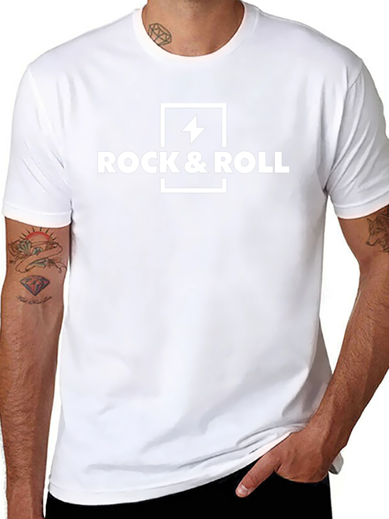 Rock & Roll Black Graphic T-Shirt