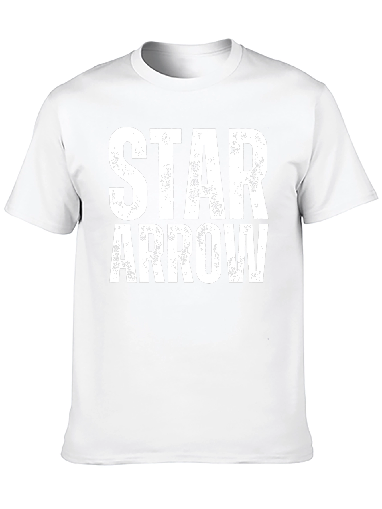 Star Arrow Graphic Tee - Distressed Print Black T-Shirt