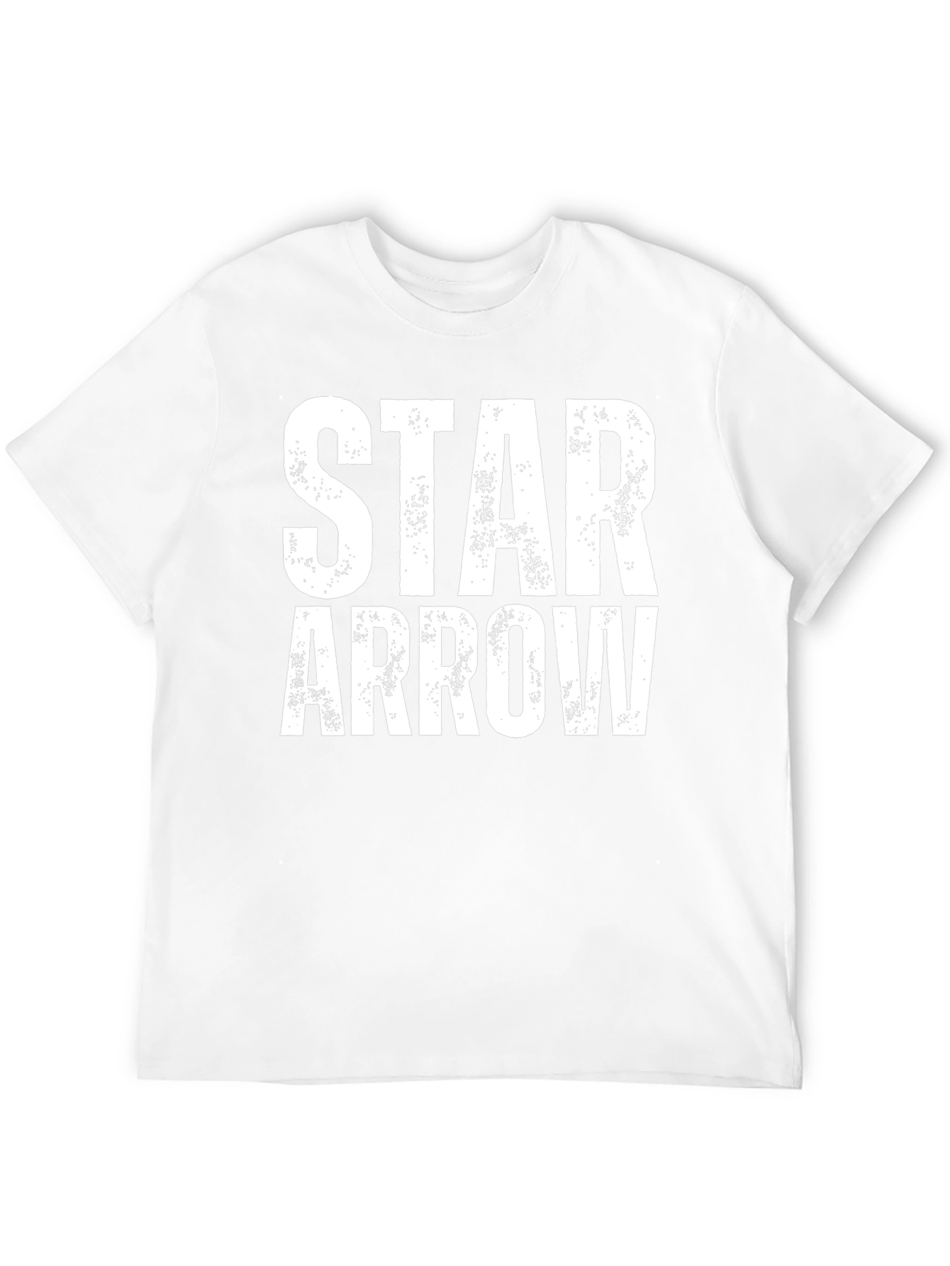 Star Arrow Graphic Tee - Distressed Print Black T-Shirt