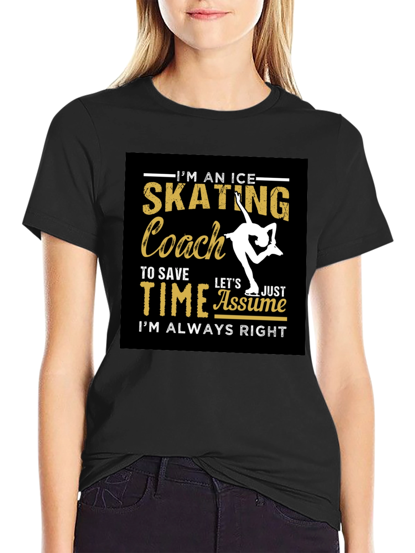Ice Skating Coach Graphic T-Shirt