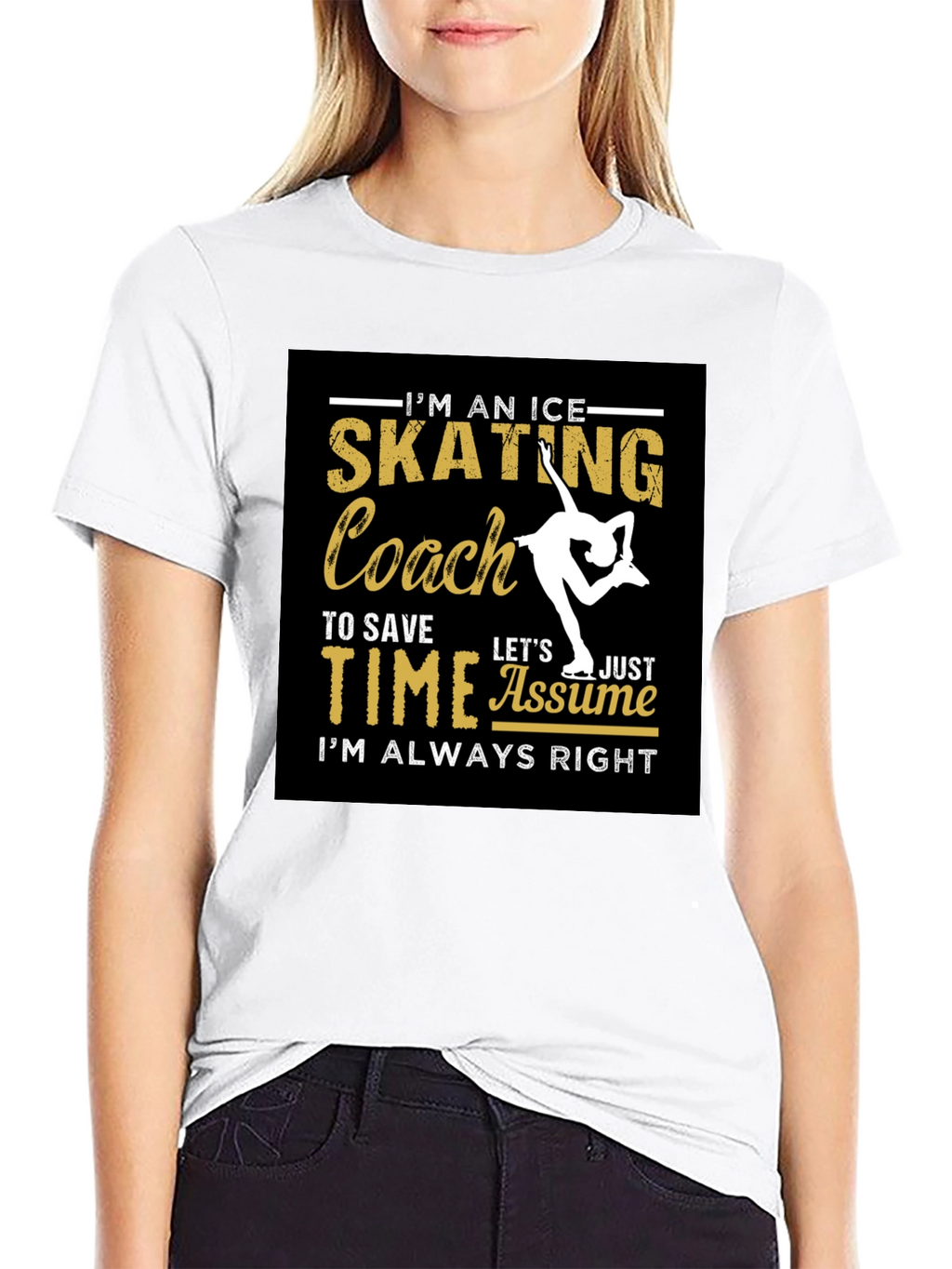 Ice Skating Coach Graphic T-Shirt