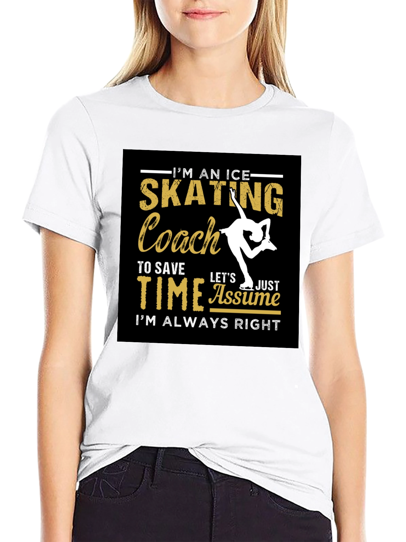 Ice Skating Coach Graphic T-Shirt
