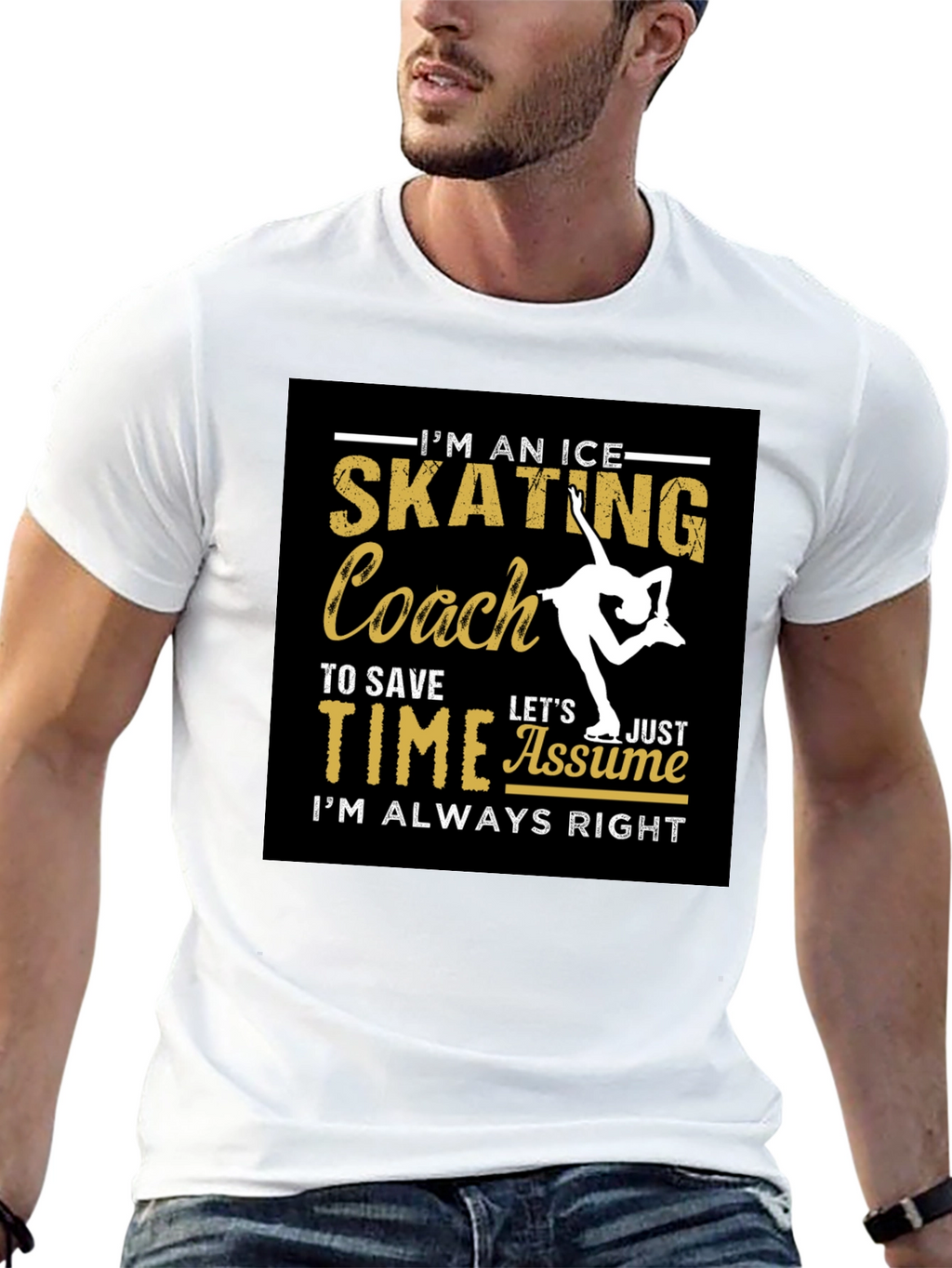 Ice Skating Coach Graphic T-Shirt