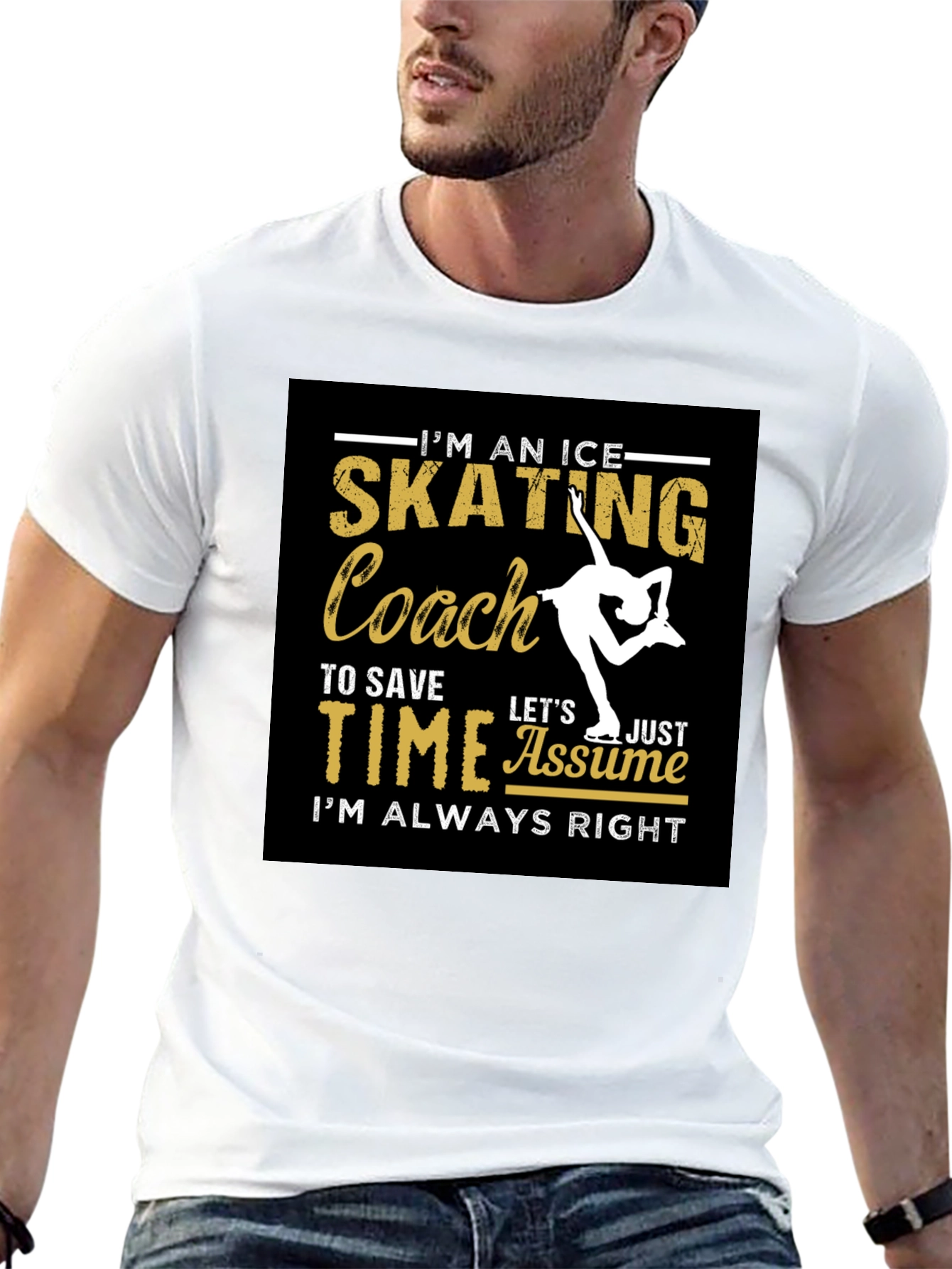 Ice Skating Coach Graphic T-Shirt