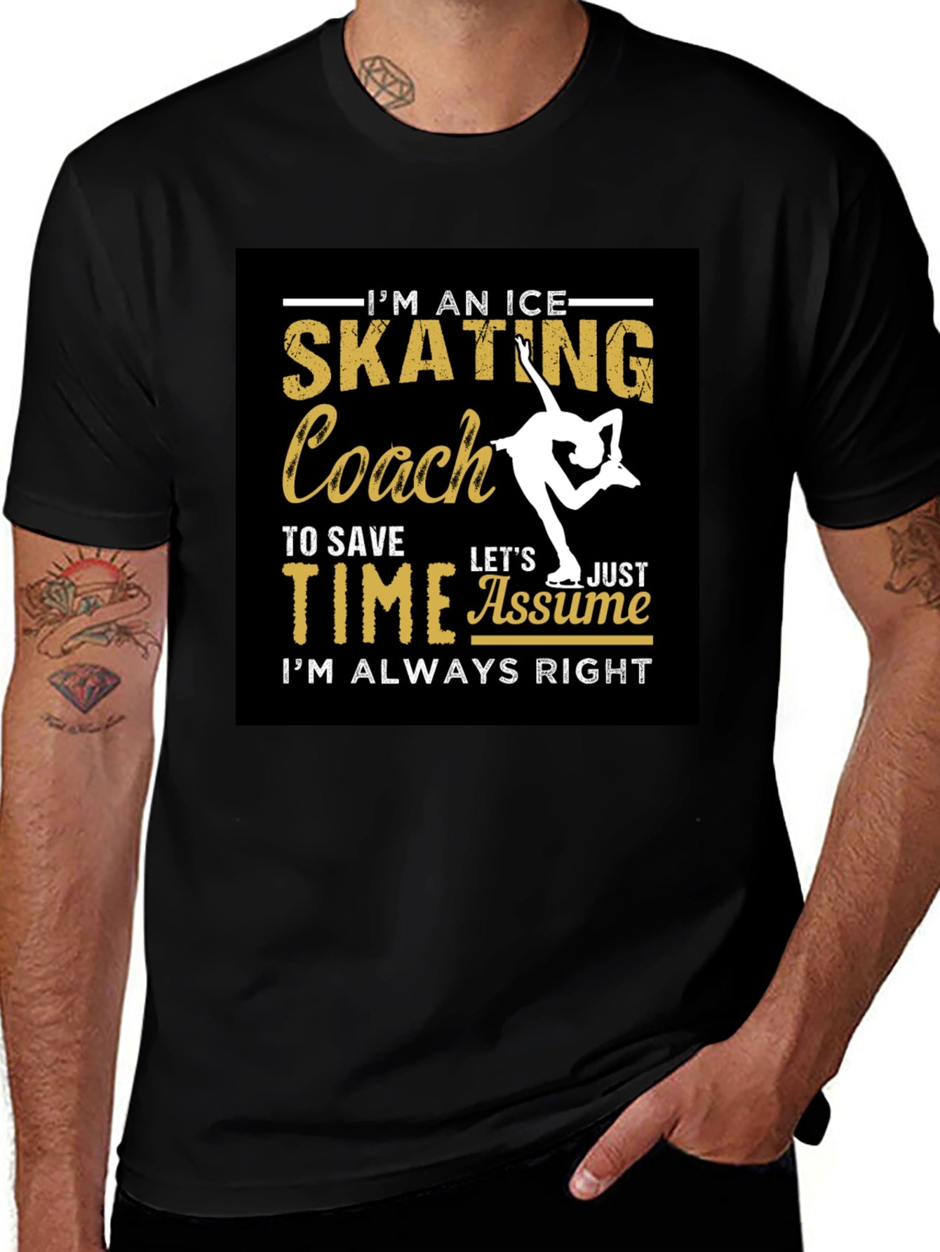 Ice Skating Coach Graphic T-Shirt