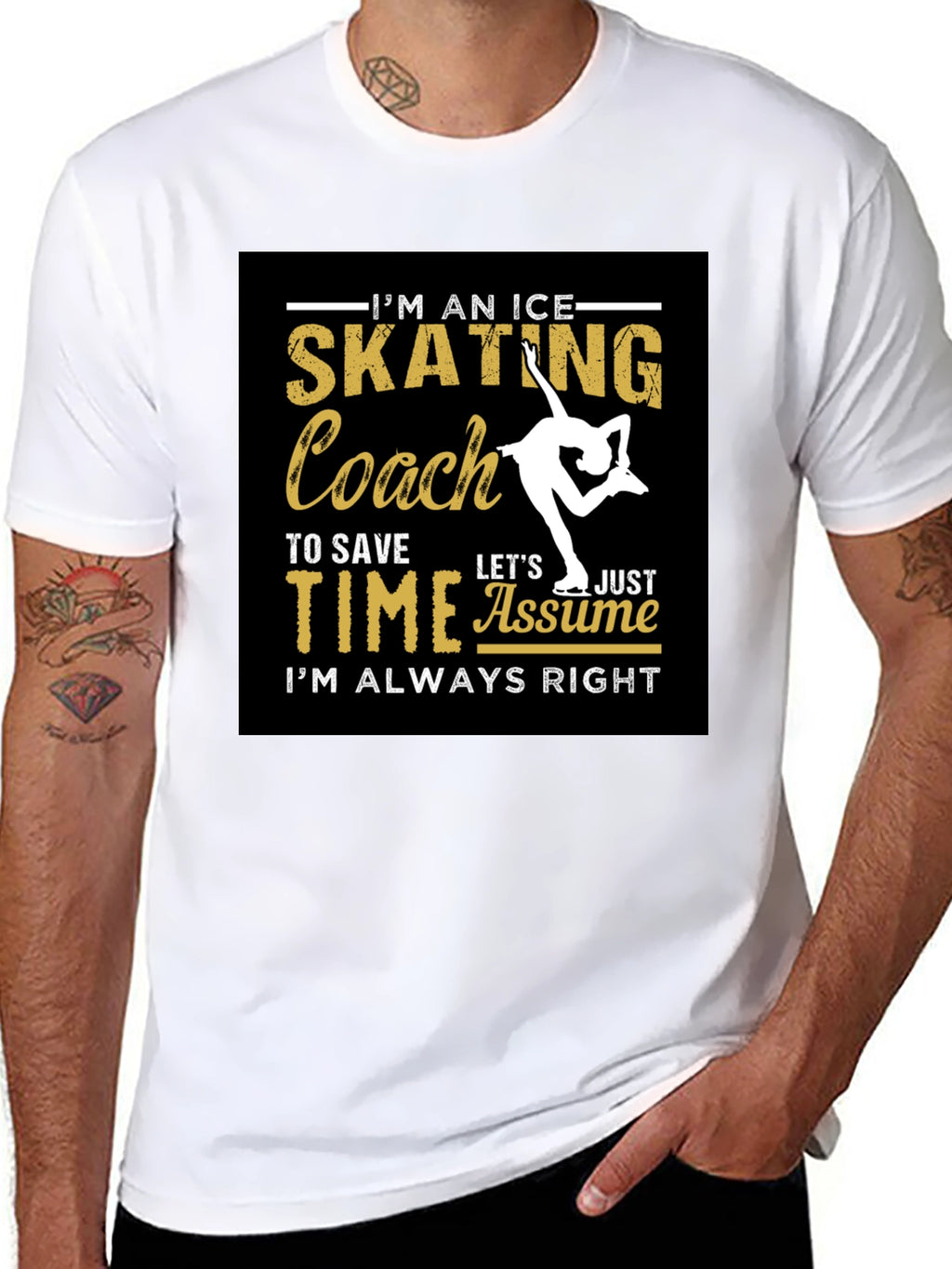Ice Skating Coach Graphic T-Shirt
