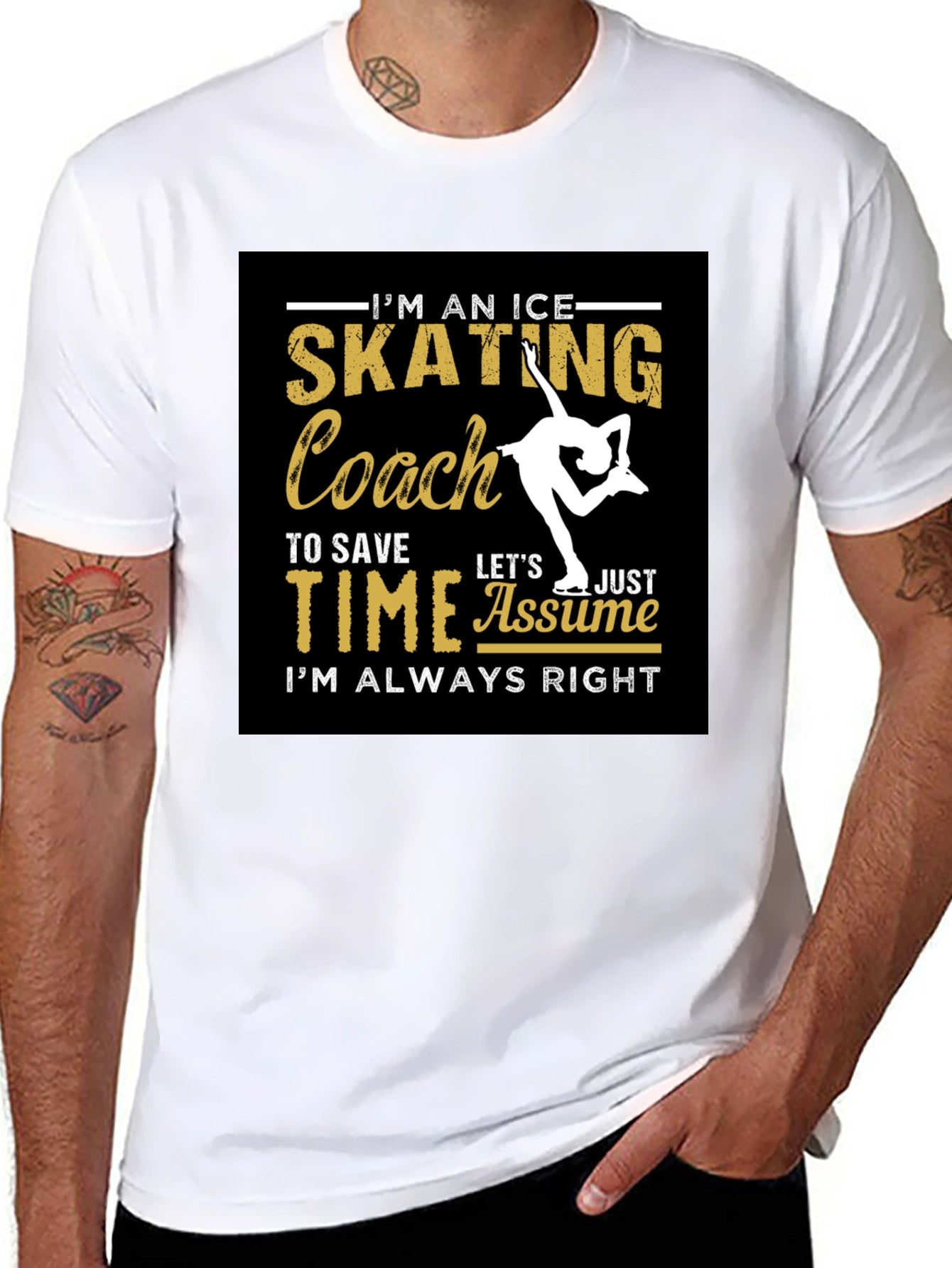 Ice Skating Coach Graphic T-Shirt