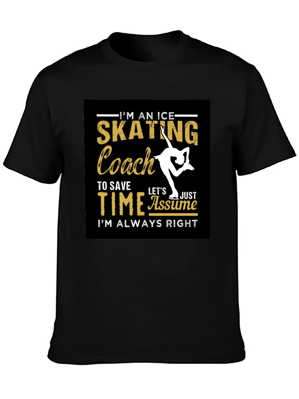 Ice Skating Coach Graphic T-Shirt