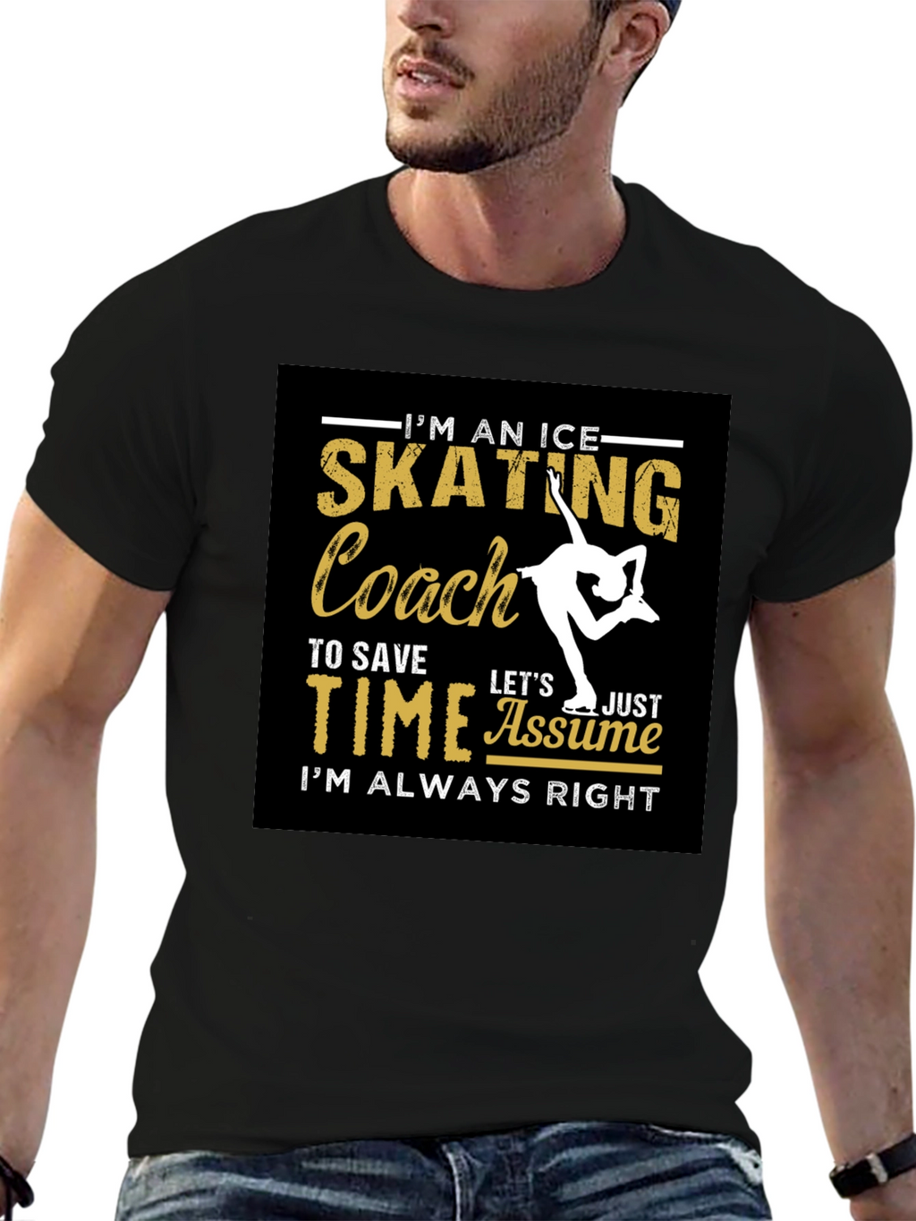Ice Skating Coach Graphic T-Shirt