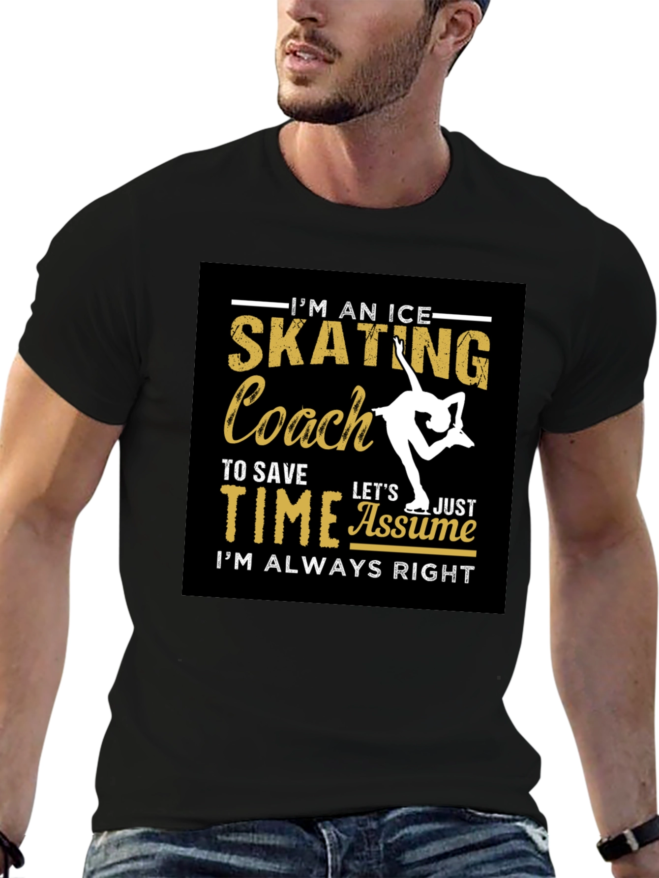 Ice Skating Coach Graphic T-Shirt