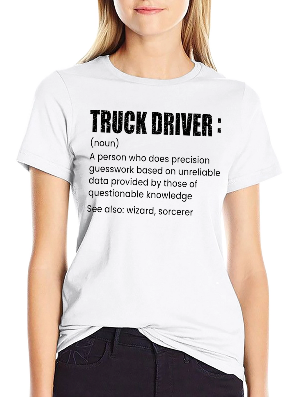 Truck Driver Definition Graphic Tee - Black