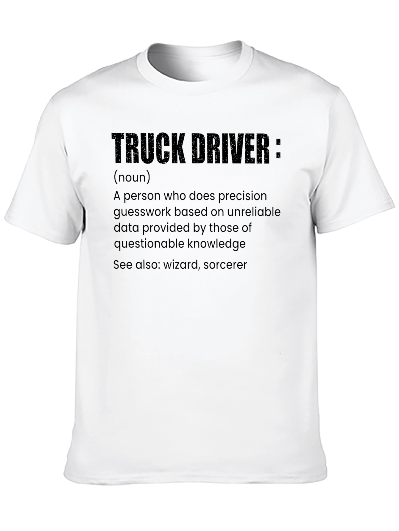 Truck Driver Definition Graphic Tee - Black