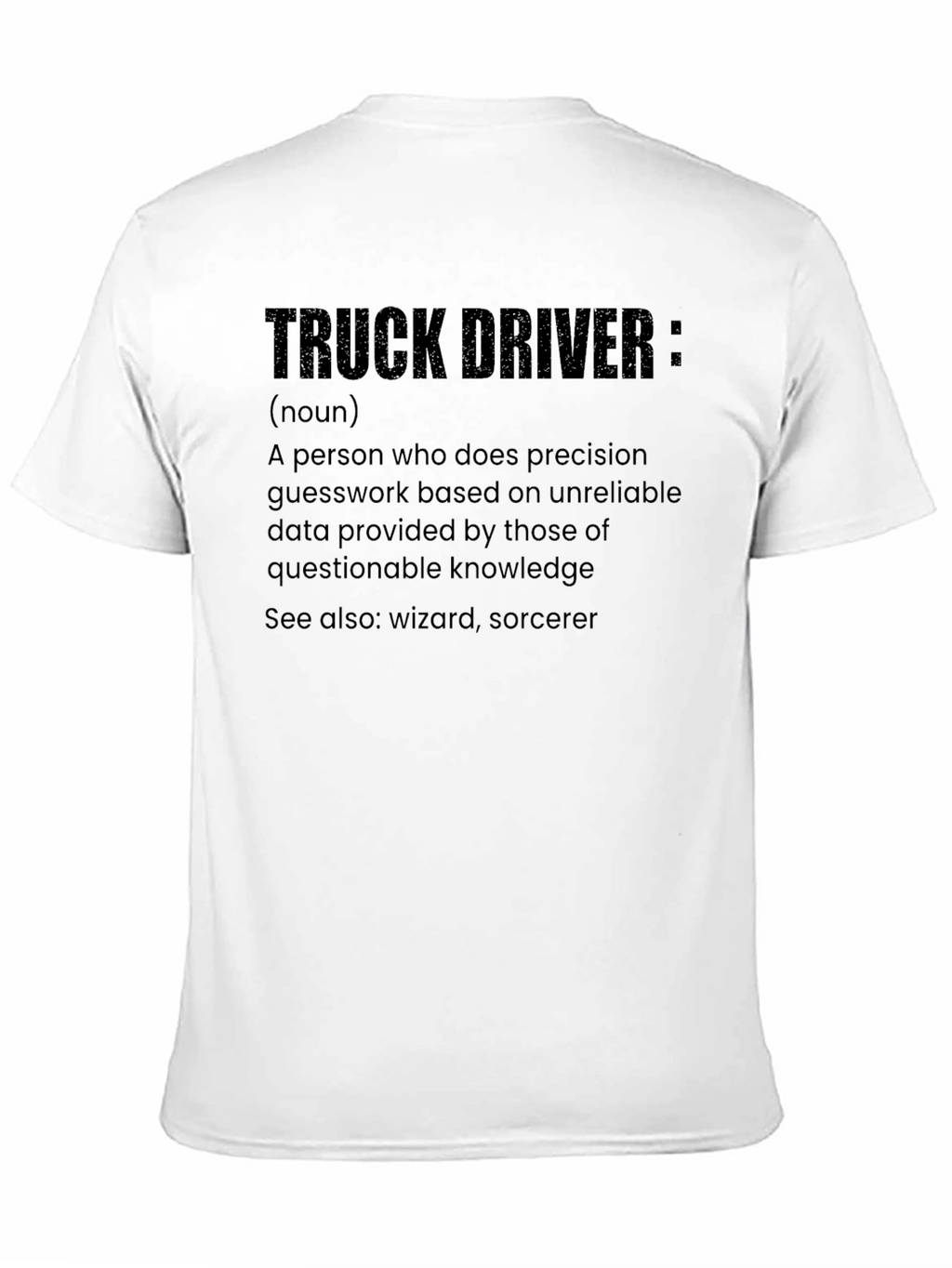 Truck Driver Definition Graphic Tee - Black