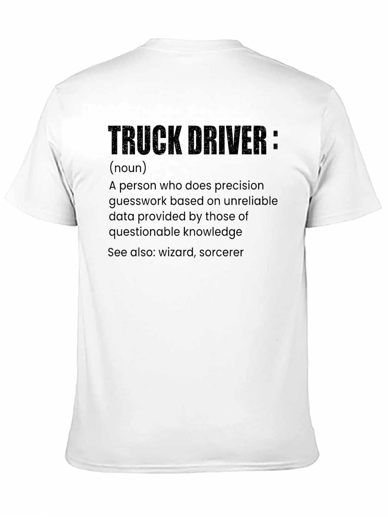 Truck Driver Definition Graphic Tee - Black
