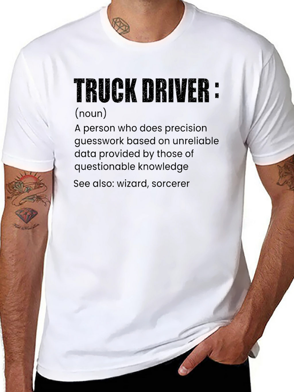 Truck Driver Definition Graphic Tee - Black