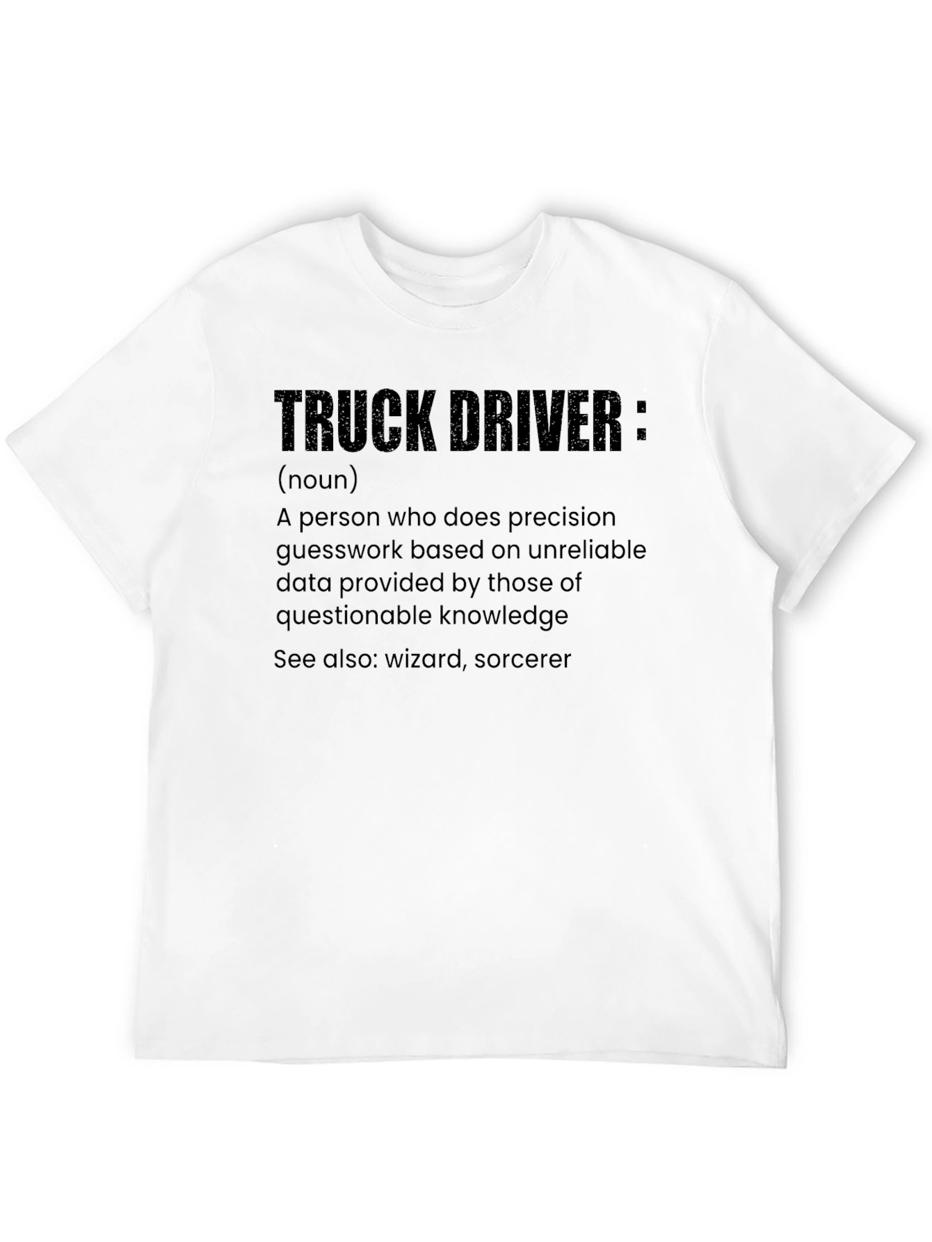 Truck Driver Definition Graphic Tee - Black
