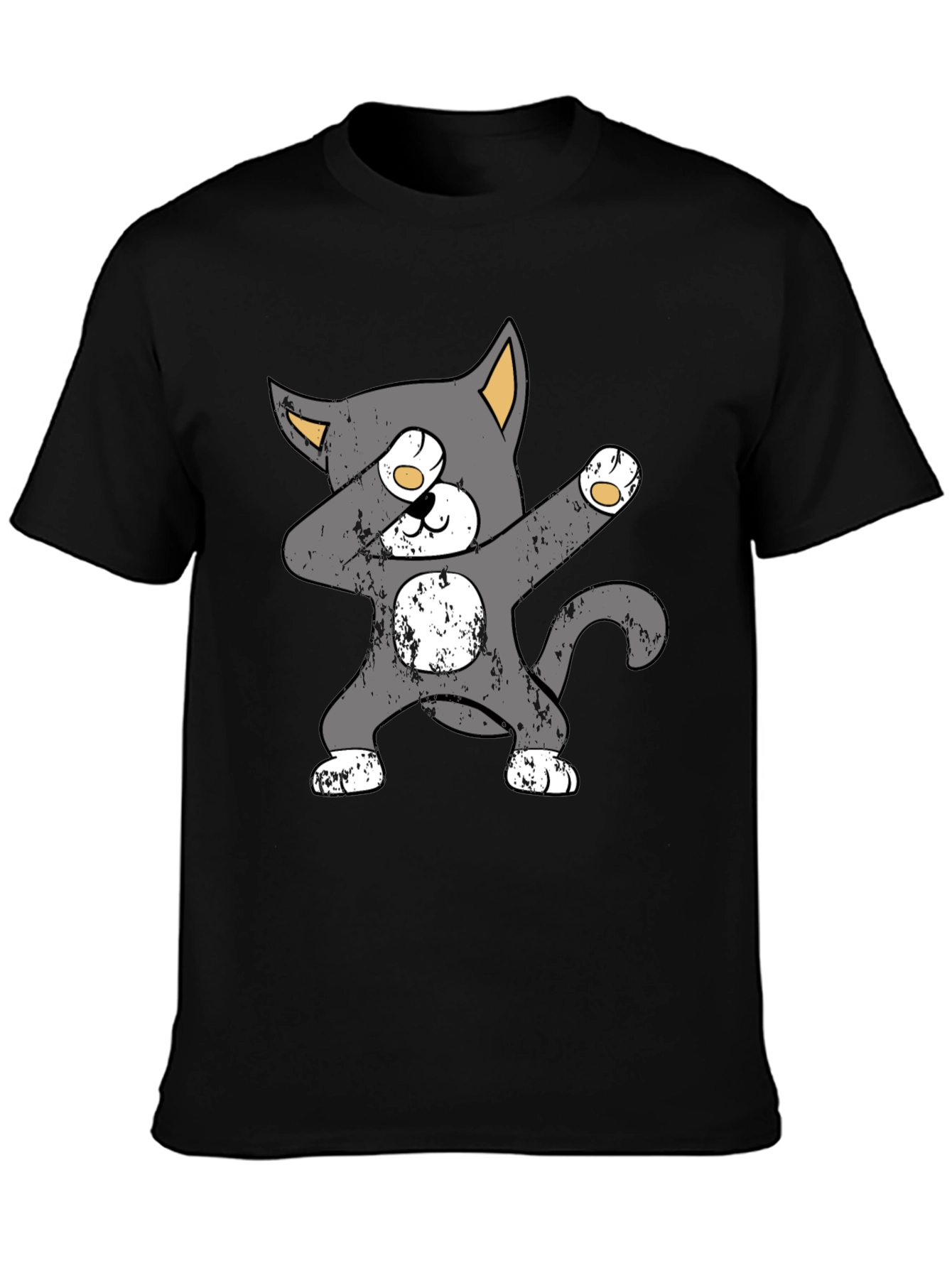 Dabbing Cat Graphic Tee - Trendy Unisex T-Shirt